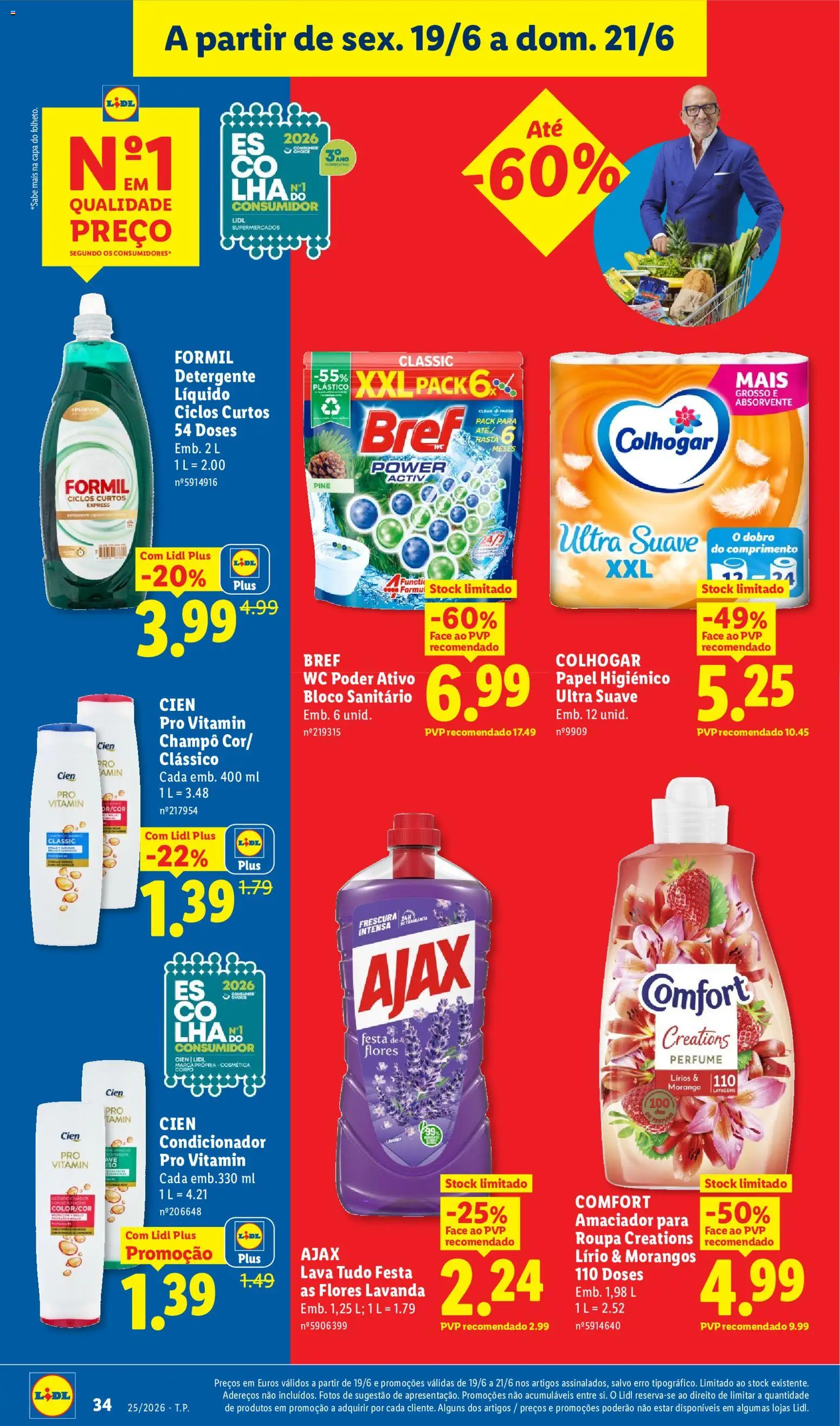 Lidl folheto │ válido de 15.06.2026 | Página: 34 | Produtos: Papel higiénico, Perfume, Shampoo, Morangos