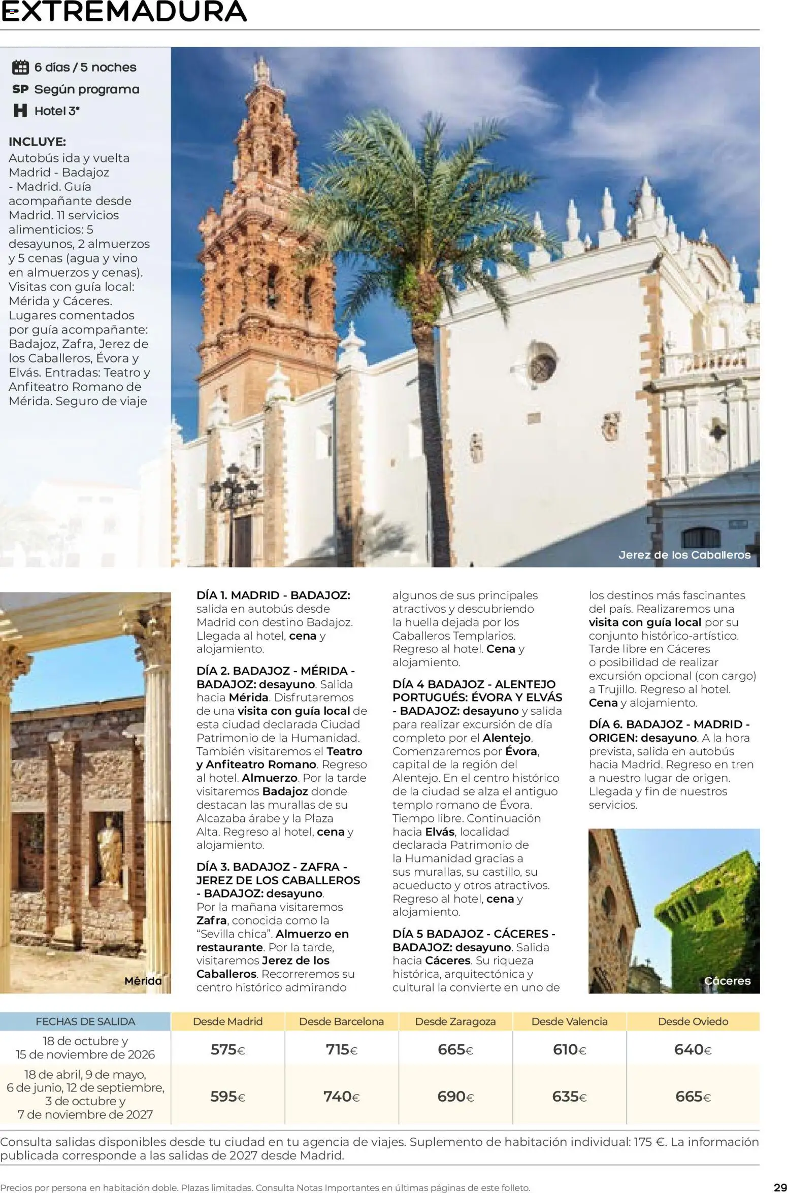 Viajes El Corte Inglés folleto Destinos Otoño y Primavera │ válido desde el 01/07/2026 | Página: 29 | Productos: Vino, Agua