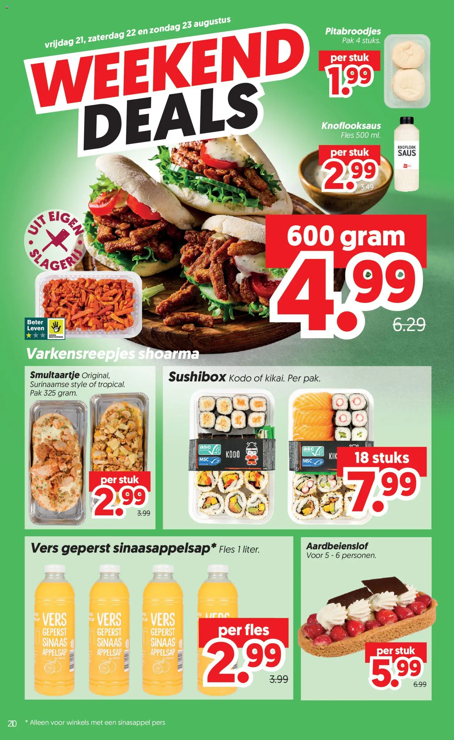 {H1} | Pagina: 20 | Producten: Fles, Saus, Appelsap, Knoflook