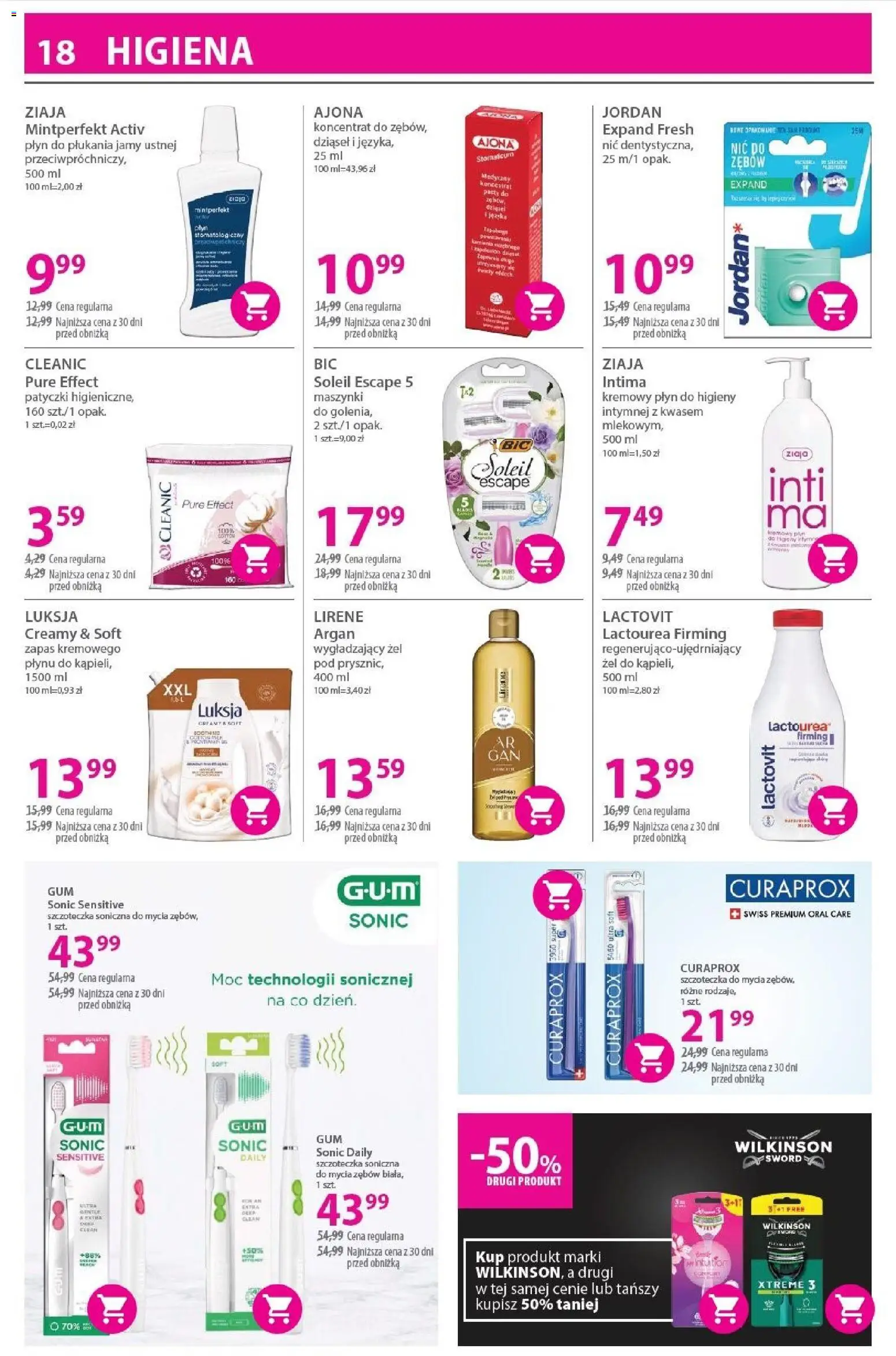 Hebe gazetka od 18.04.2026 | Strona: 18 | Produkty: Curaprox, Szczoteczka soniczna, Płyn do płukania jamy ustnej, Płyn do higieny intymnej