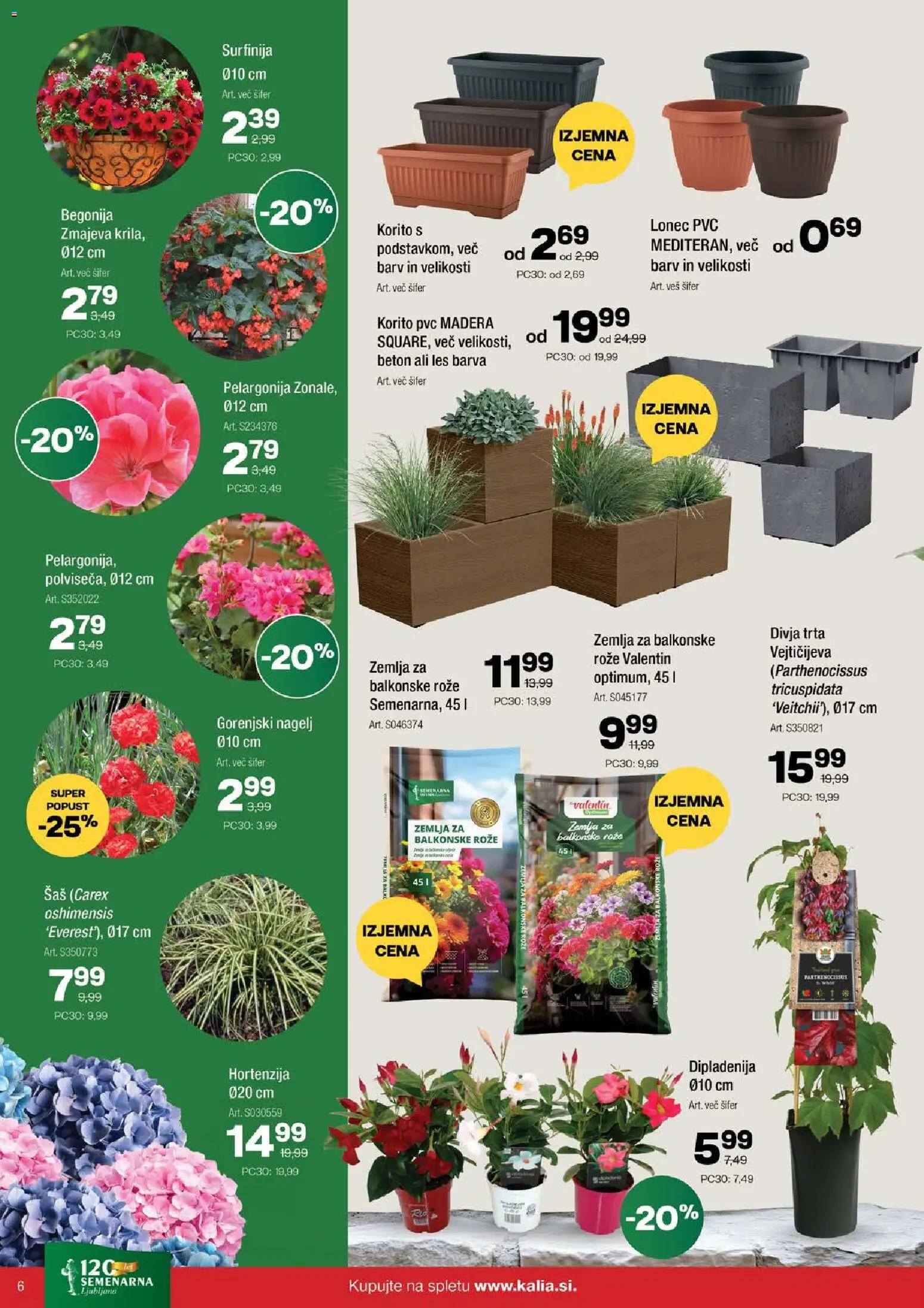 Novi Kalia katalog ponudbe – veljaven od 04.05.2026 | Stran: 6 | Izdelki: Žemlja, Barva, Beton