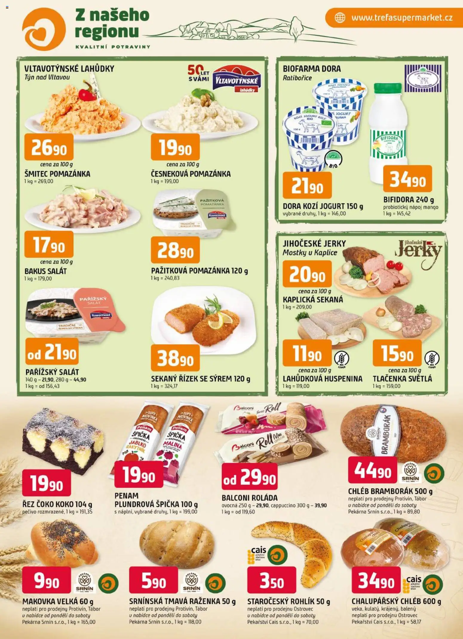 Trefa leták od 05.08.2026 | Strana: 5 | Produkty: Rohlík, Pečivo, Pekárna, Cappuccino