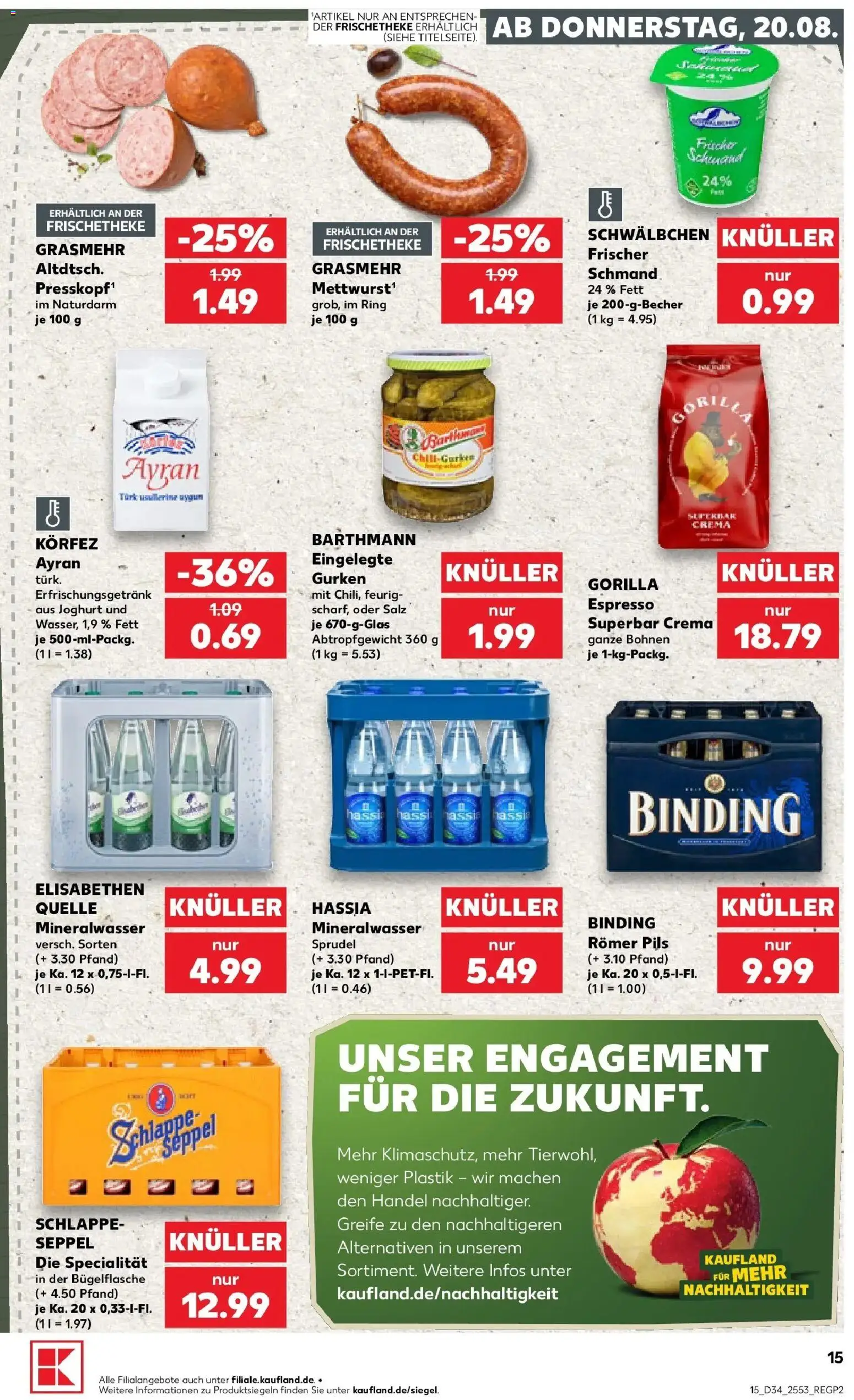 Prospekt Kaufland ab 17.08.2026 » Angebote Online zum Blättern | Seite: 26 | Produkte: Joghurt, Pils, Salz, Gurken