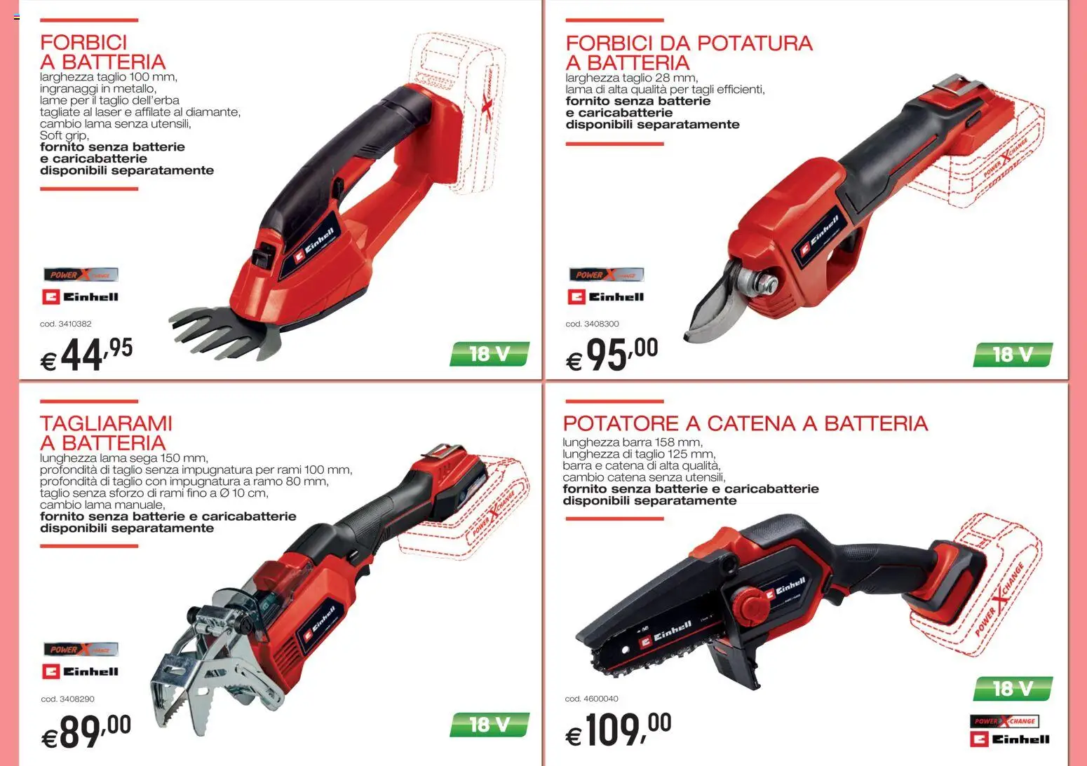 Volantino Brico OK del 05/03/2026 | Pagina: 20 | Prodotti: Taglio, Sega, Batteria, Caricabatterie