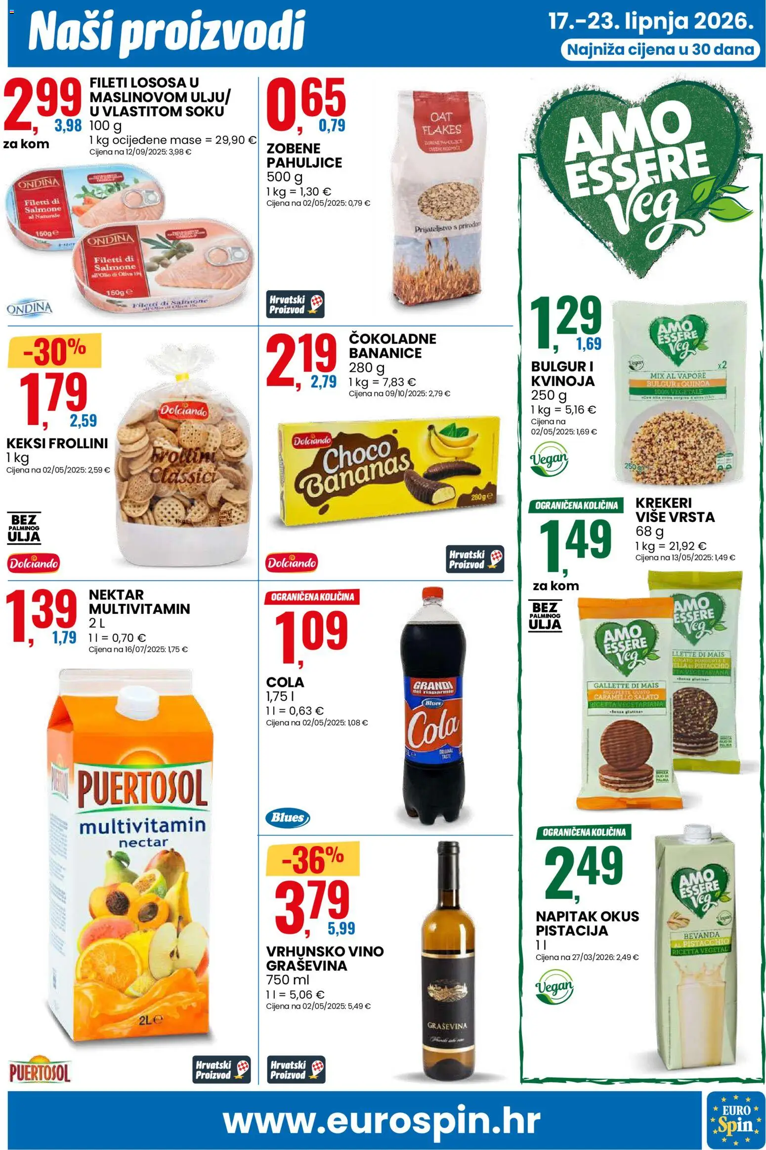 Eurospin katalog | vrijedi od 17.06.2026 | Stranica: 9 | Proizvodi: Keksi, Vino, Krekeri, Bulgur