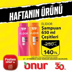 21 Temmuz 2026 tarihinden itibaren geçerli olan Onur Market kataloğu önizlemesi
