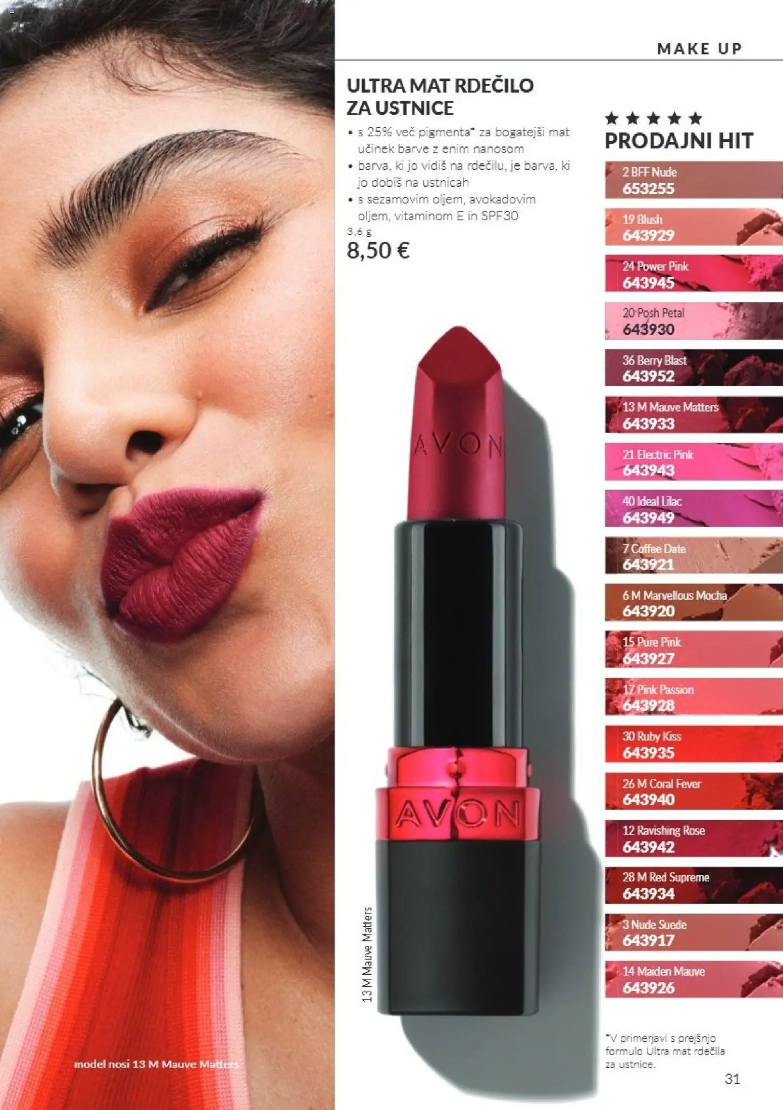 Novi Avon katalog ponudbe – veljaven od 01.10.2026 | Stran: 31 | Izdelki: Rdecilo za ustnice