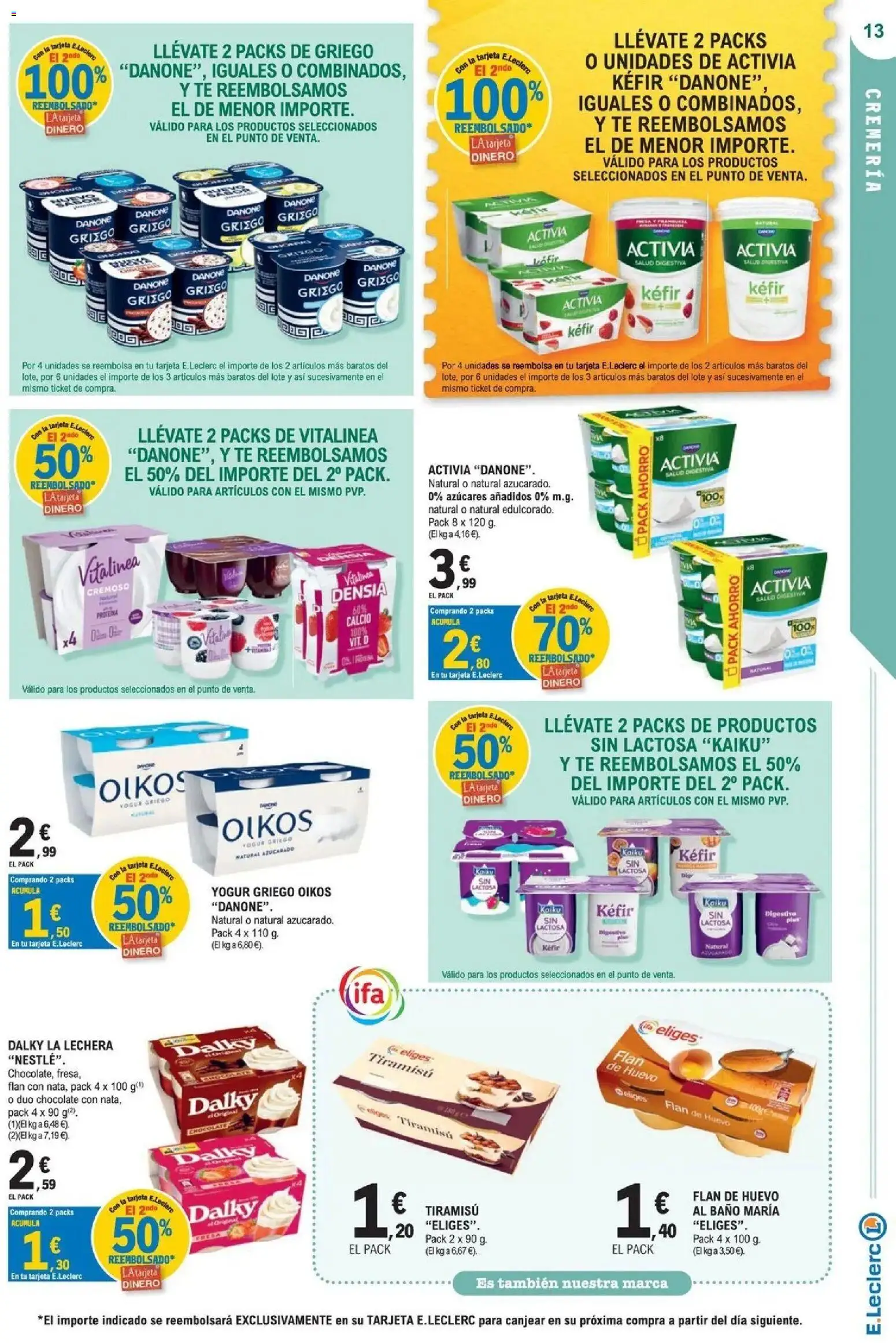 E.Leclerc Megames 2 07/10/2026 - 18/10/2026 | Página: 13 | Productos: Kéfir, Yogur, Chocolate, Té