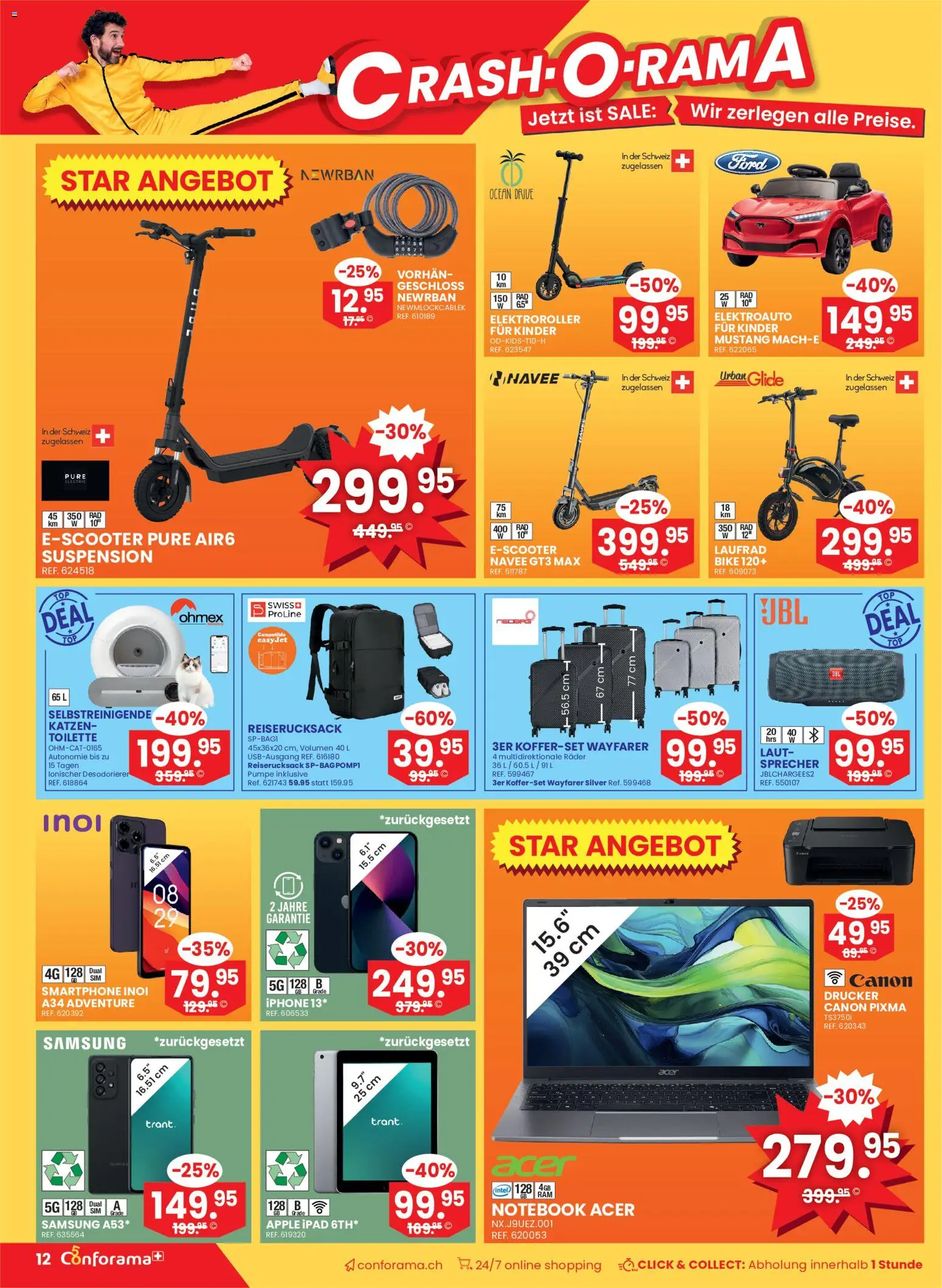 Conforama aktionen – gültig ab 24.06.2026 | Seite: 12 | Produkte: Notebook, Smartphone, Samsung, Ipad