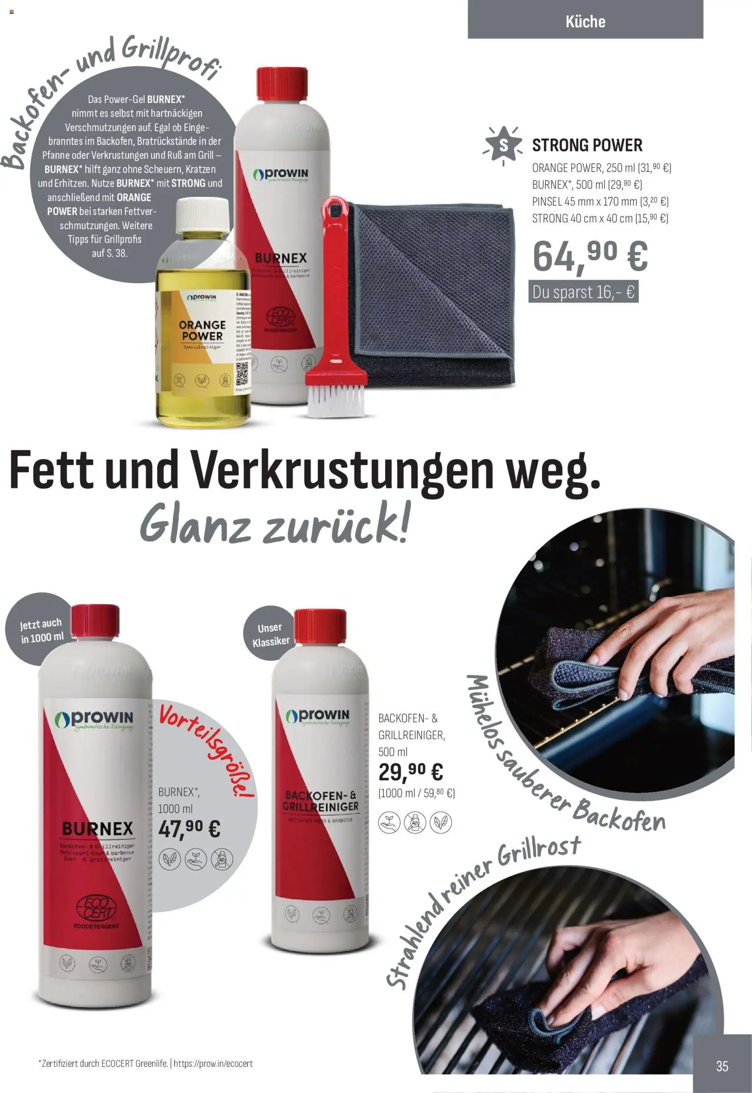 Katalog ProWin Juli / Dezember 2026 – gültig ab 01.07.2026 | Seite: 35 | Produkte: Grill, Küche, Pinsel, Backofen