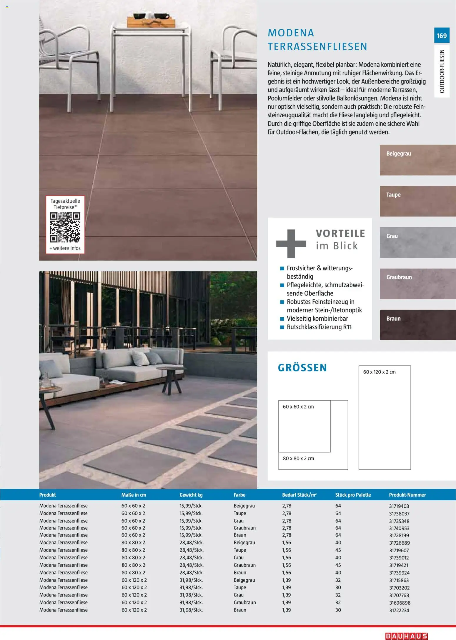 Bauhaus Gartenbaumaterialien 2026 – gültig ab 02.03.2026 | Seite: 169 | Produkte: Gewicht