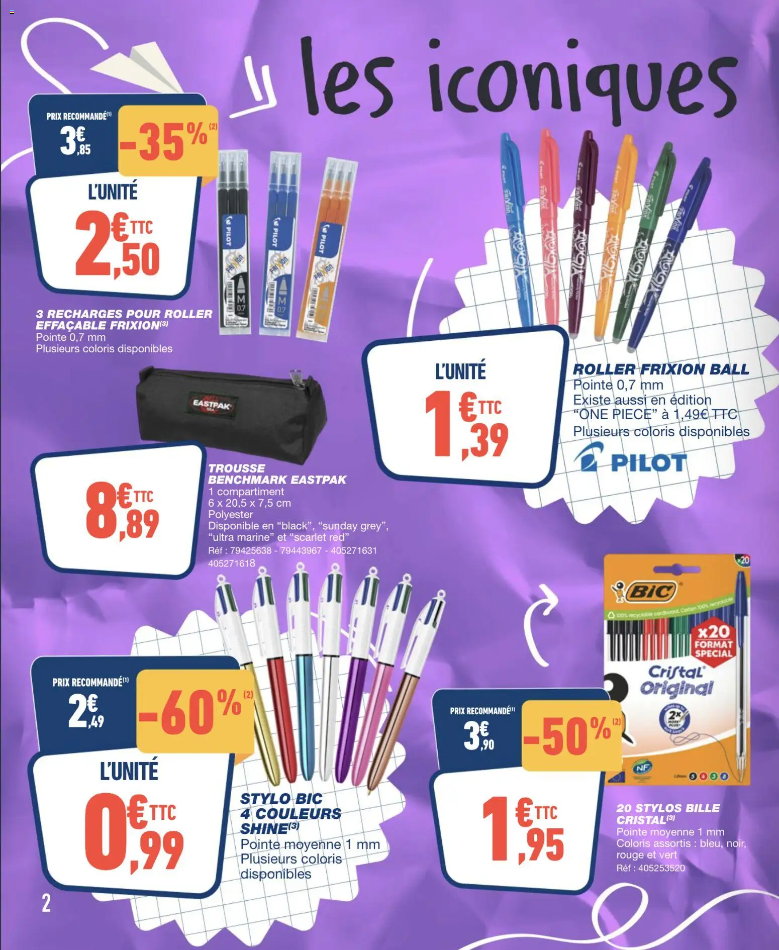 {H1} | Page: 2 | Produits: Stylo