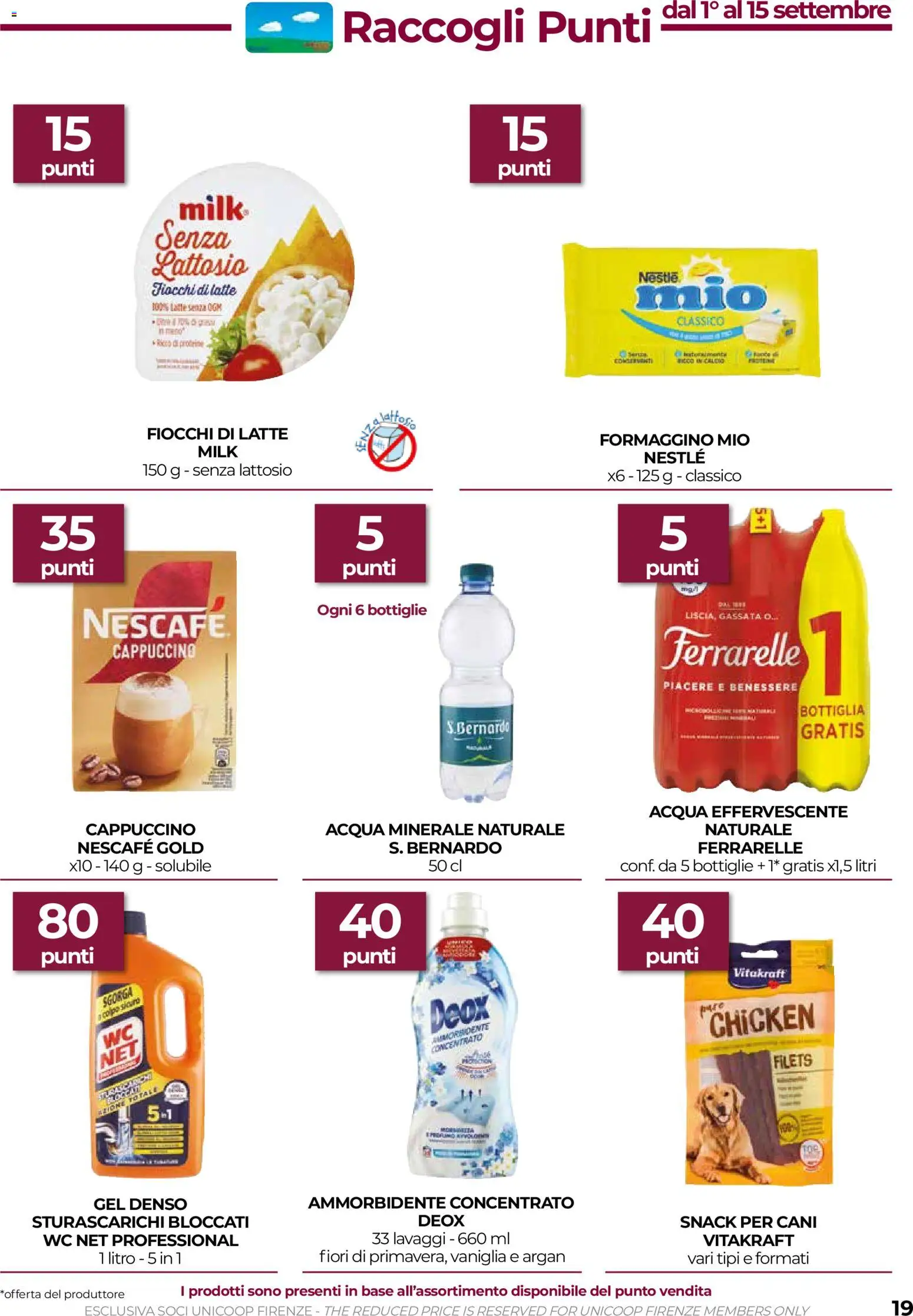 Volantino COOP del 03/09/2026 | Pagina: 19 | Prodotti: Cappuccino, The, WC, Senza lattosio