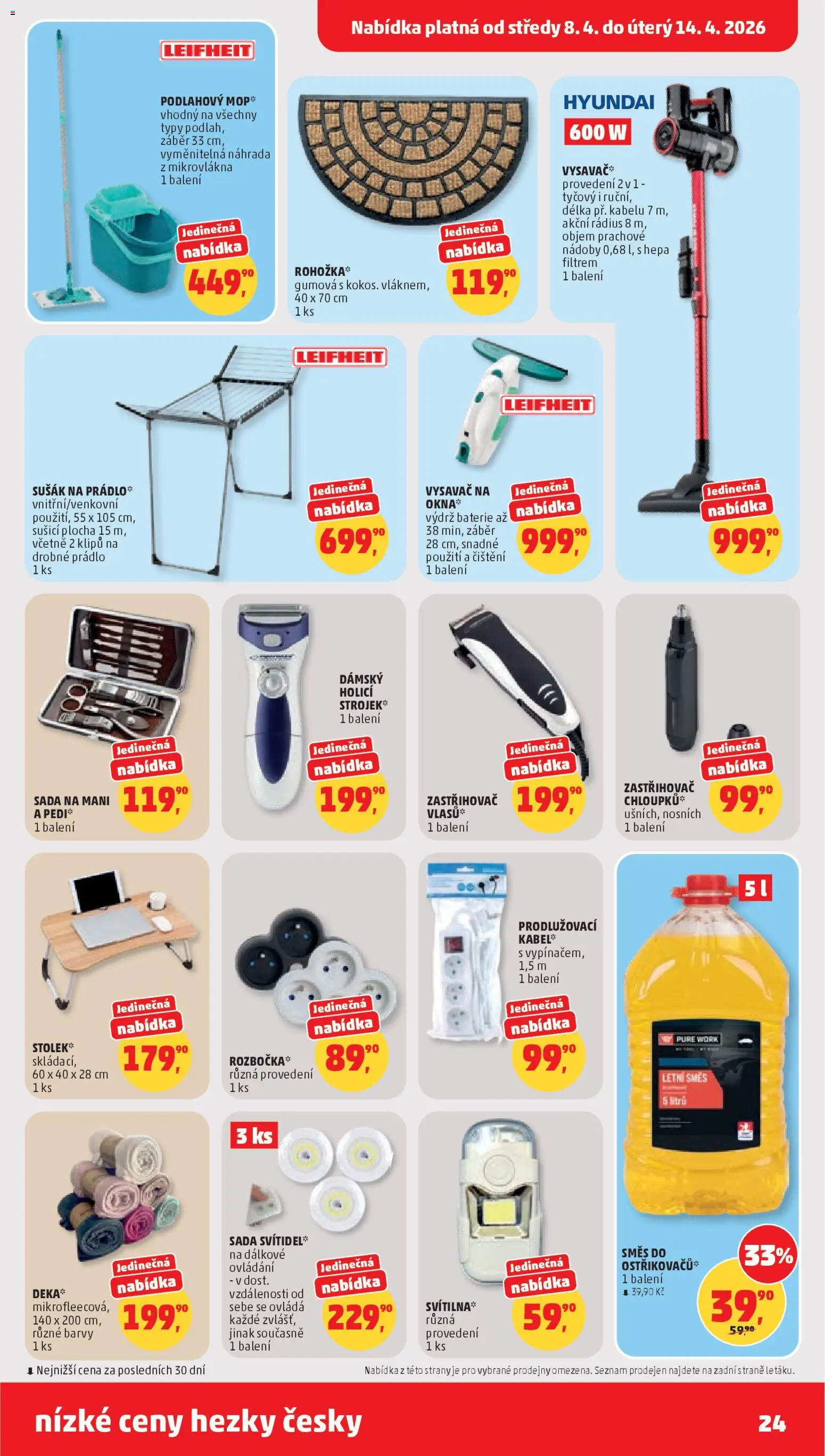 Penny Market leták od 08.04.2026 | Strana: 24 | Produkty: Vysavač, Zastřihovač, Baterie, Barvy
