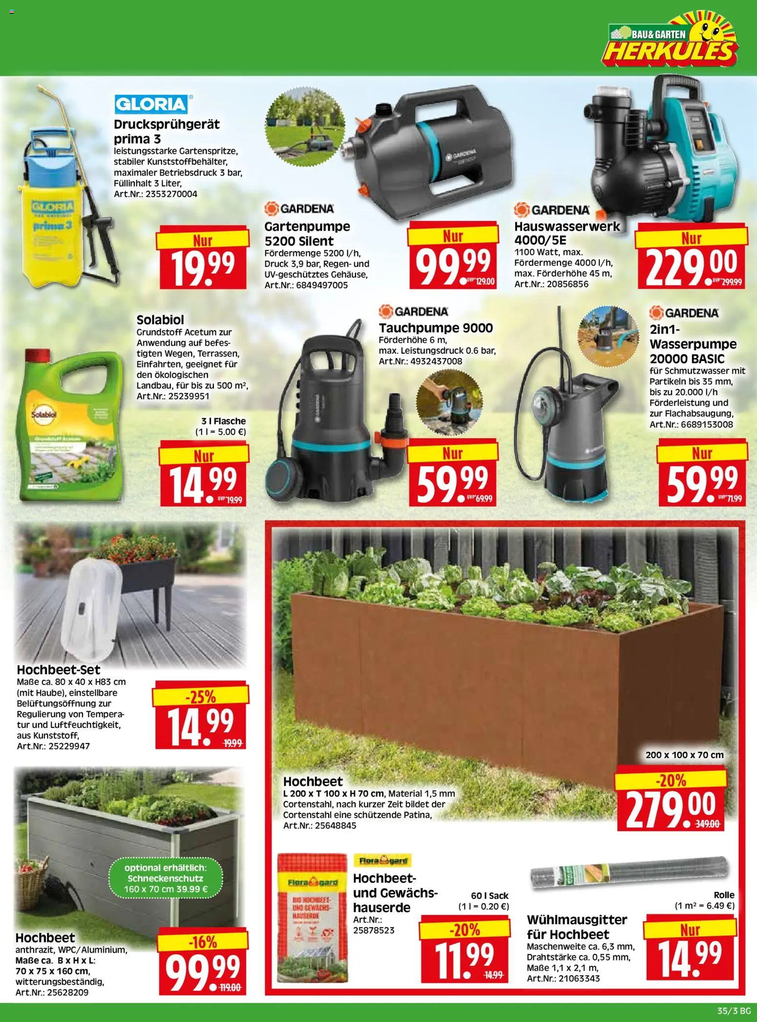 HERKULES Bau & Garten – gültig ab 24.08.2026 | Seite: 3 | Produkte: Hochbeet, Tür