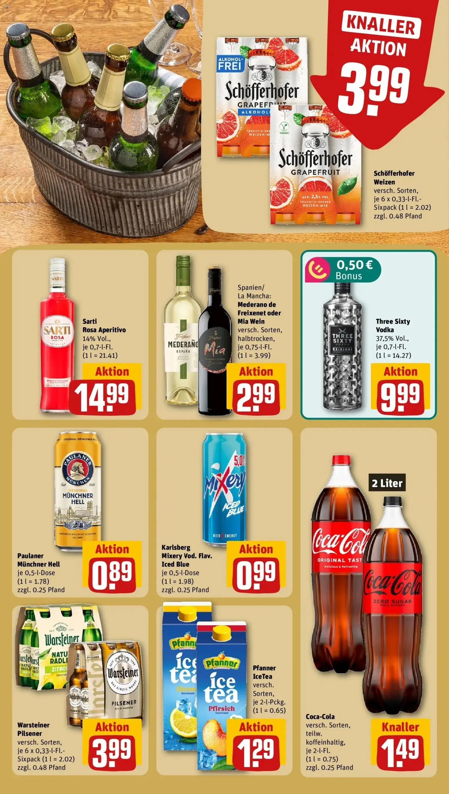 REWE Prospekt ab 10.08.2026 zum Blättern » Angebote | Seite: 13 | Produkte: Energy, Bier, Warsteiner, Pfirsich