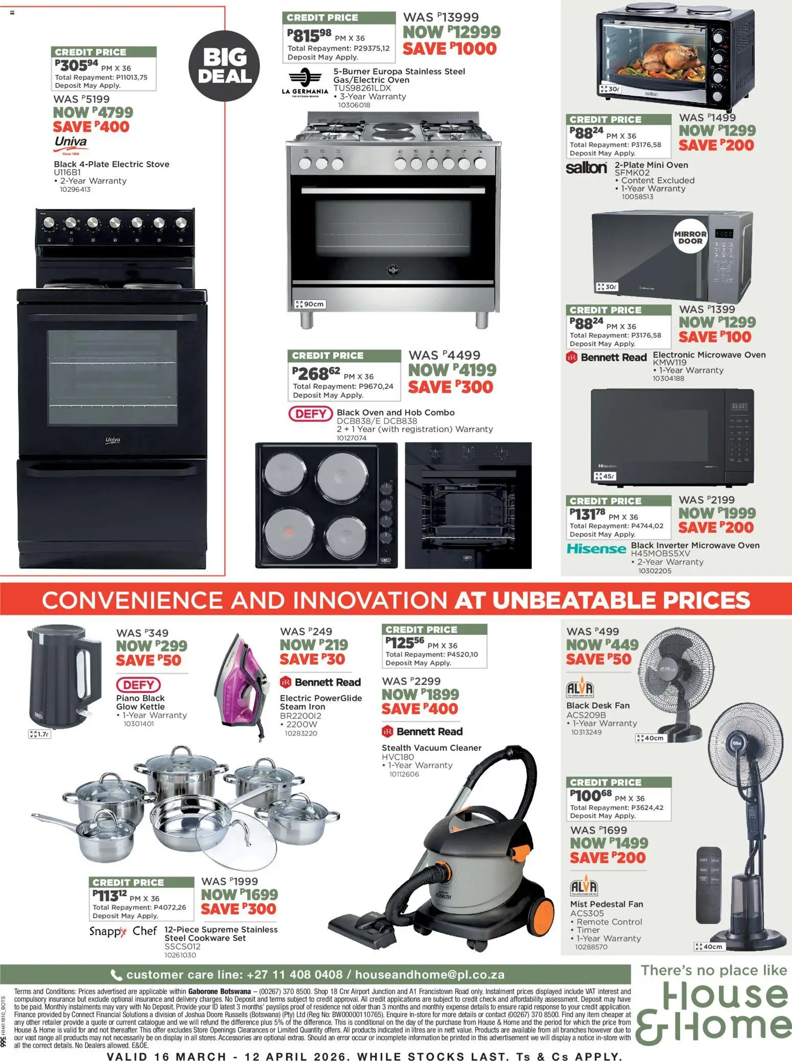 New House and Home catalogue – valid from 16.03.2026 | Page: 8 | Products: Stove, Kettle, Fan, Mirror