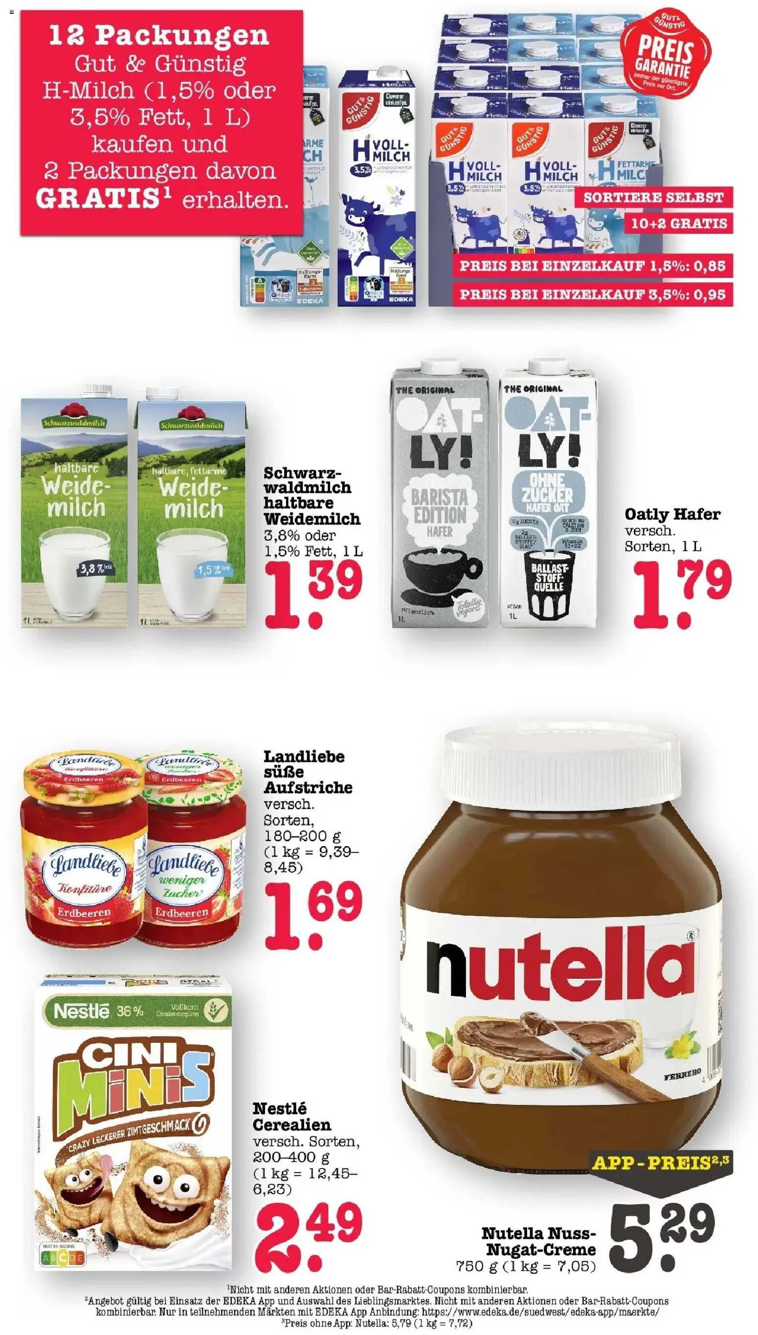 Edeka Prospekt Frankfurt Am Main (ab 31.08.2026) » Angebote Online | Seite: 39 | Produkte: Nutella, Oatly, Erdbeeren, Cini Minis