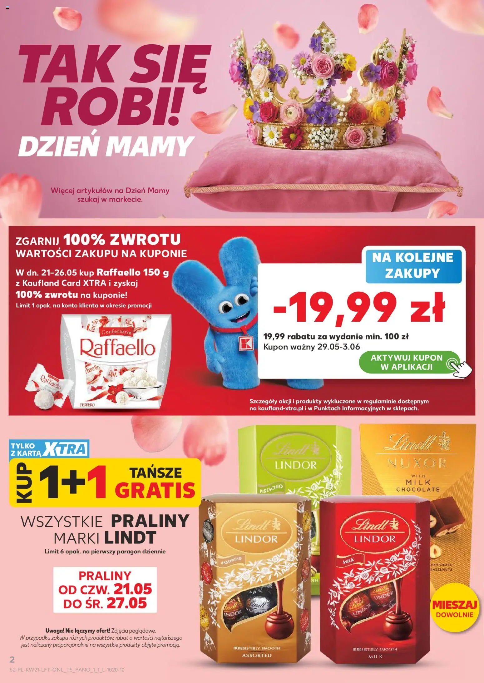 Kaufland Polsko leták od 21.05.2026 | Strana: 2 | Produkty: Lindor, Lindt