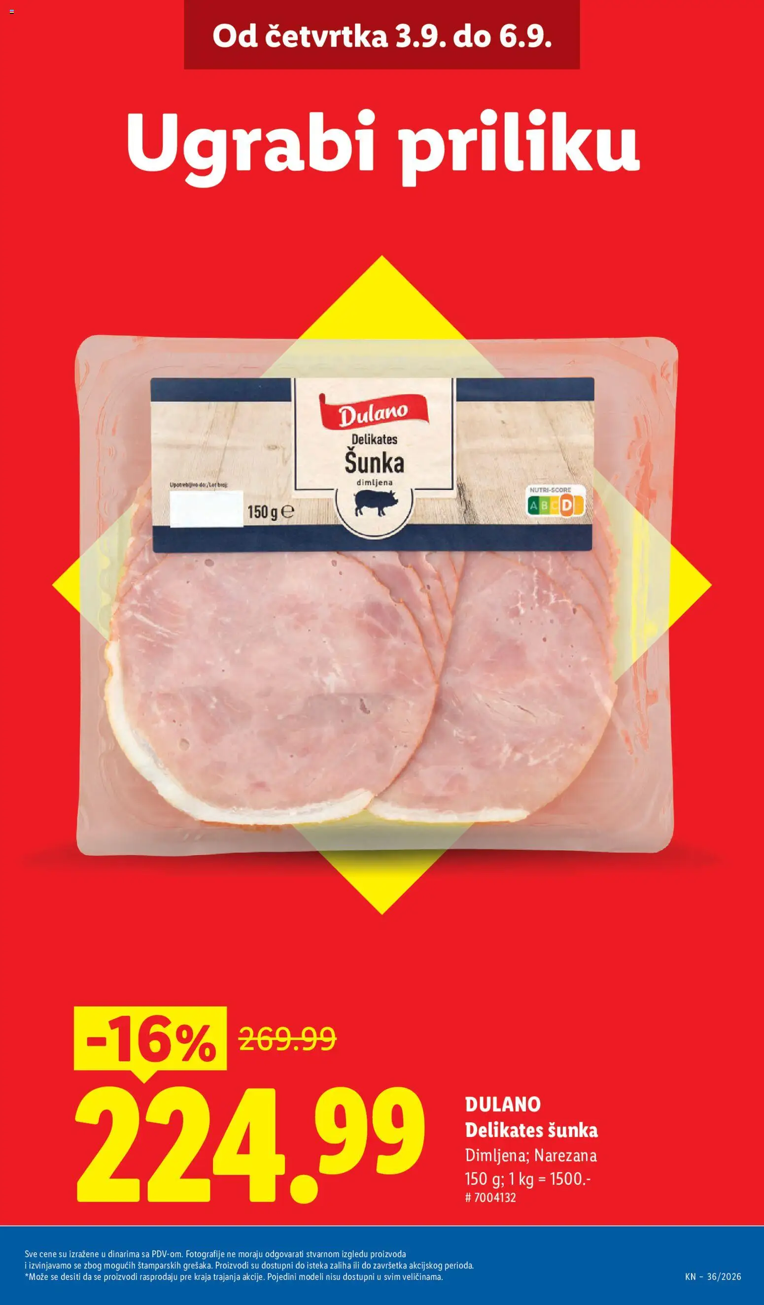 Lidl katalog - važi od 03.09.2026 | Strana: 5 | Proizvode: Šunka