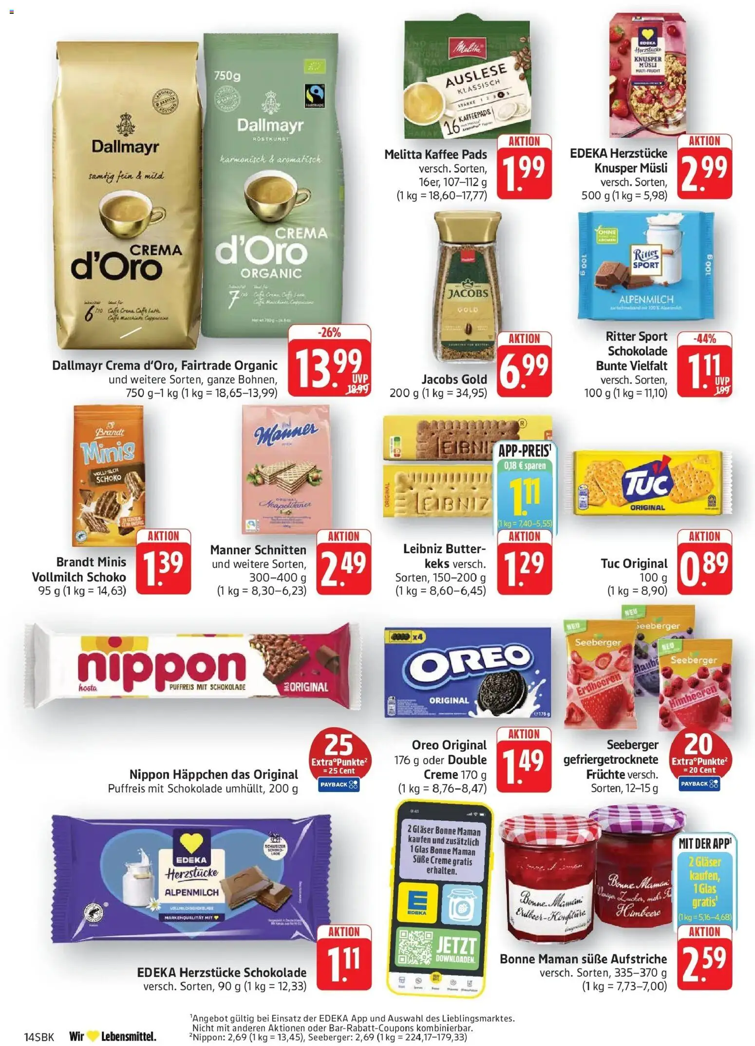 Edeka Prospekt Bruchsal (ab 10.08.2026) » Angebote Online | Seite: 14 | Produkte: Musli, Melitta, Butter, Kaffee