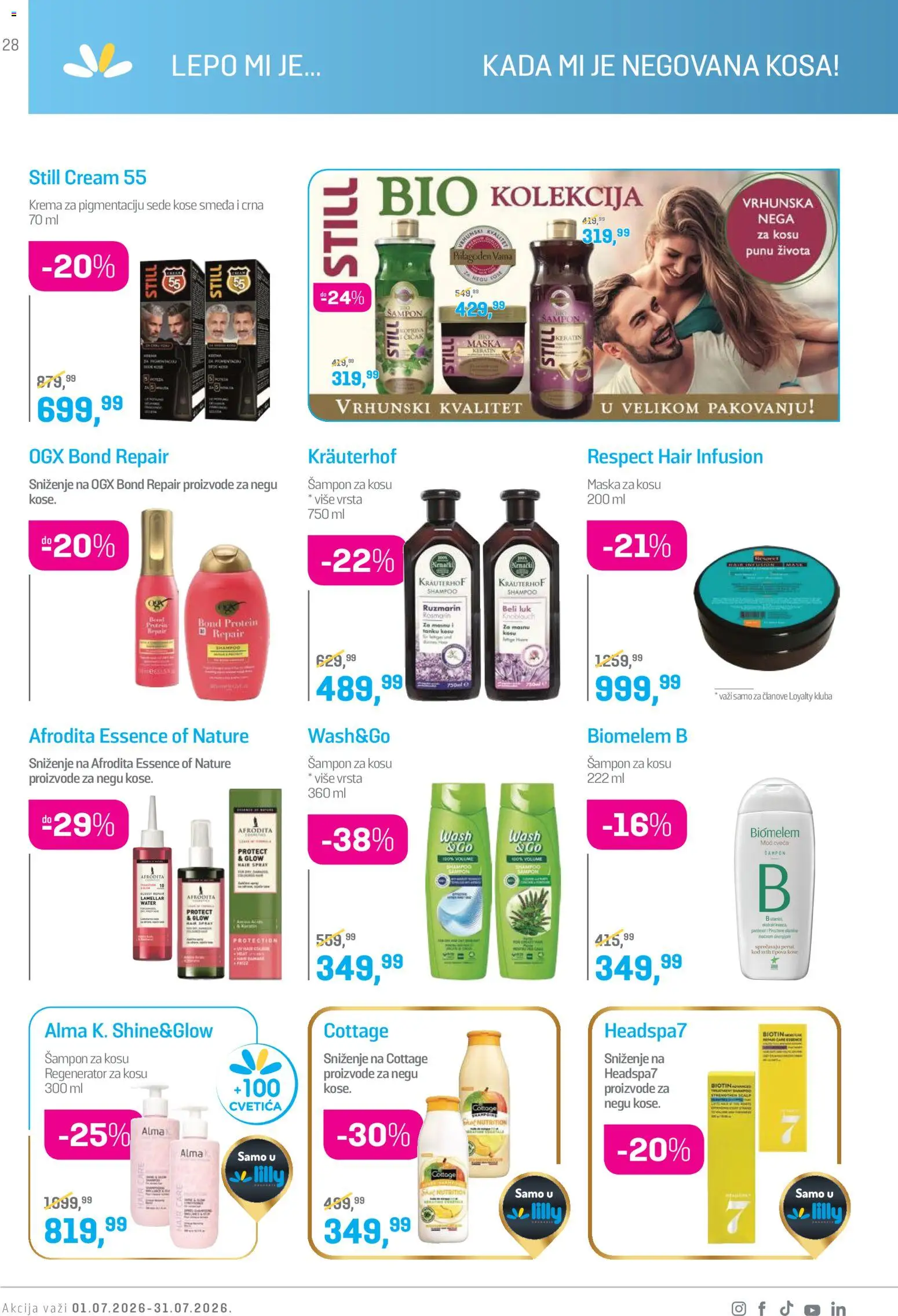 Lilly drogerie katalog - važi od 01.07.2026 | Strana: 28 | Proizvode: Beli luk, Šampon, Maska za kosu, Maska