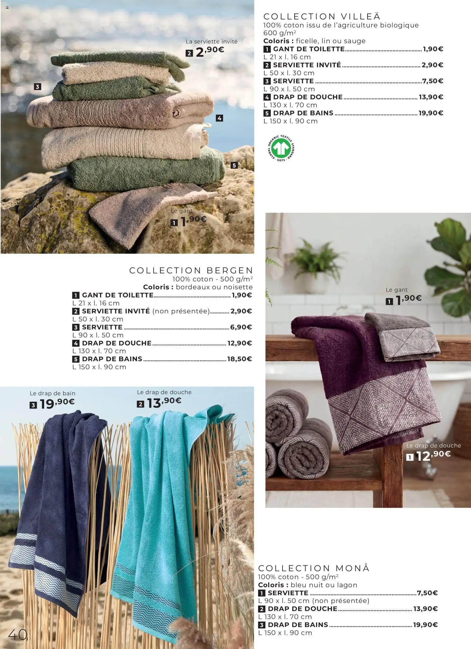 {H1} | Page: 40 | Produits: Noisette, Coton, Douche