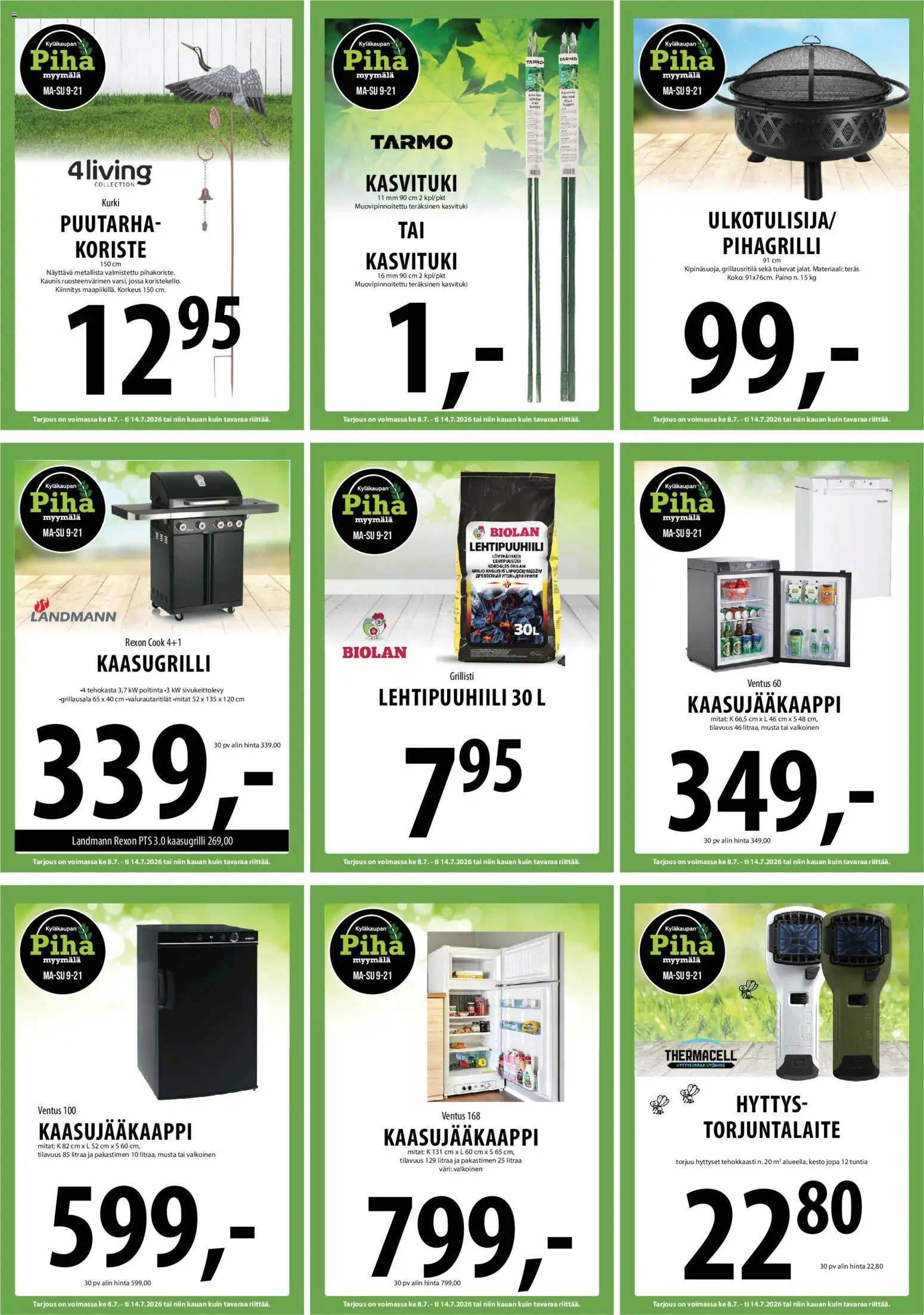 Tuuri tarjoukset – voimassa 08/07/2026 alkaen | Sivu: 33 | Tuotteet: Kaasugrilli