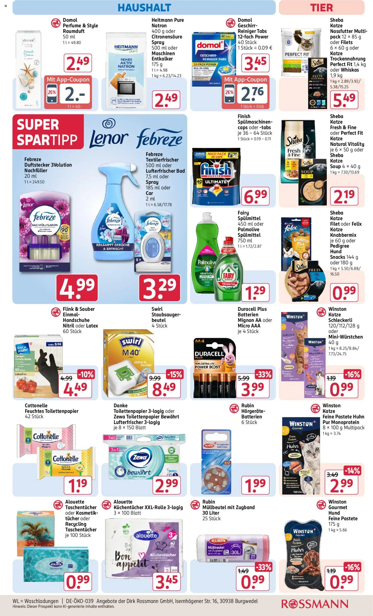 Rossmann Prospekt – gültig ab 31.08.2026 | Seite: 22 | Produkte: Lenor, Pedigree, Handschuhe, Toilettenpapier