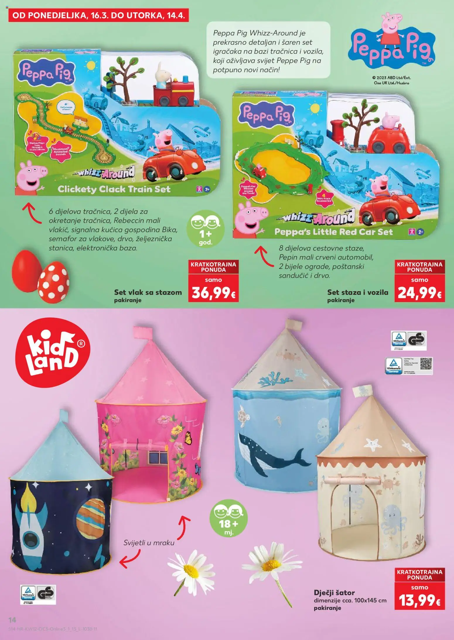 Kaufland HR akciós ujság - amely érvényes a következő dátumtól: 16.03.2026 | Oldal: 14 | Termékek: Sátor