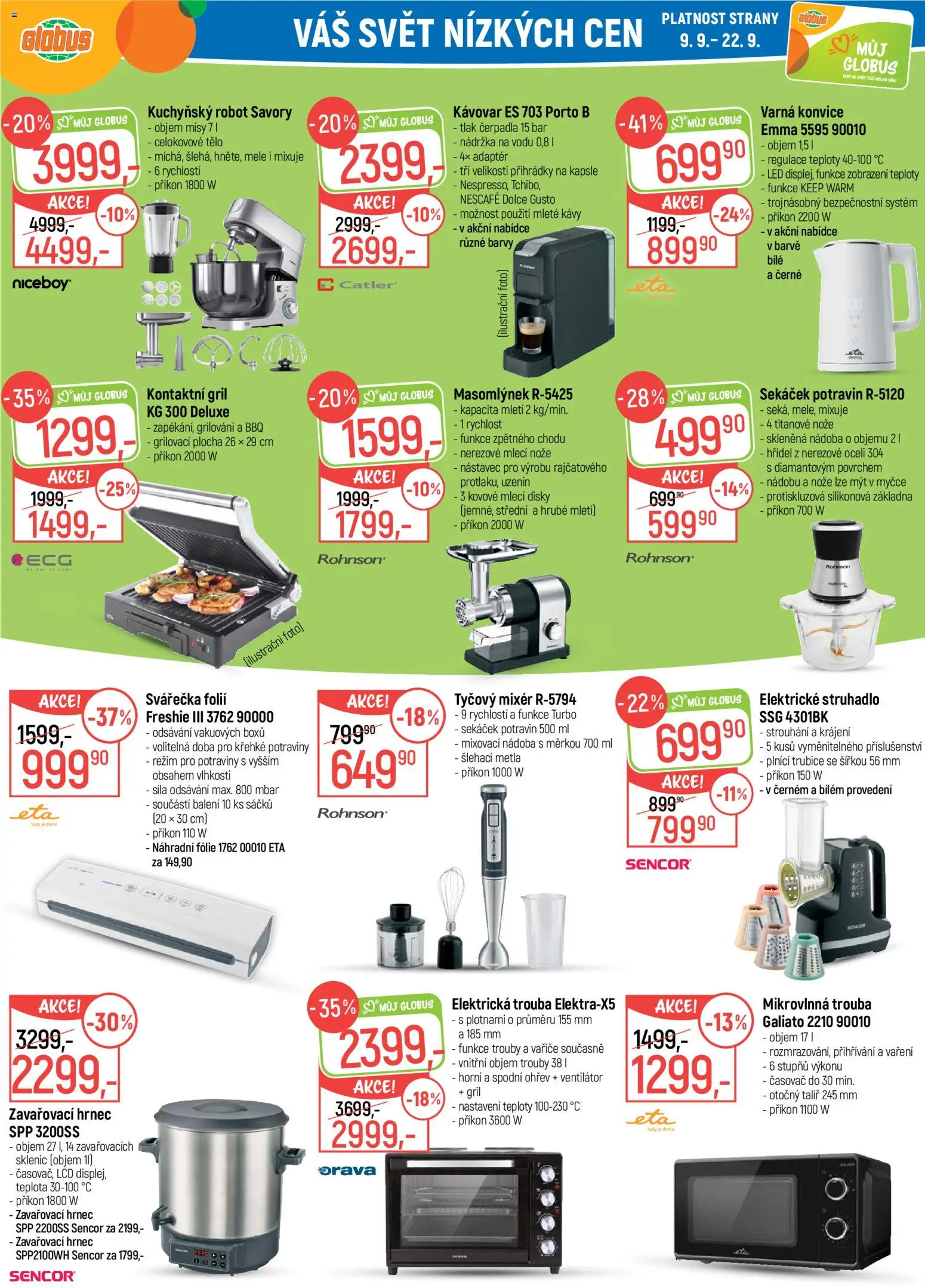 Globus leták od 09.09.2026 | Strana: 34 | Produkty: Dolce Gusto, Elektrické struhadlo, Konvice, Mixér