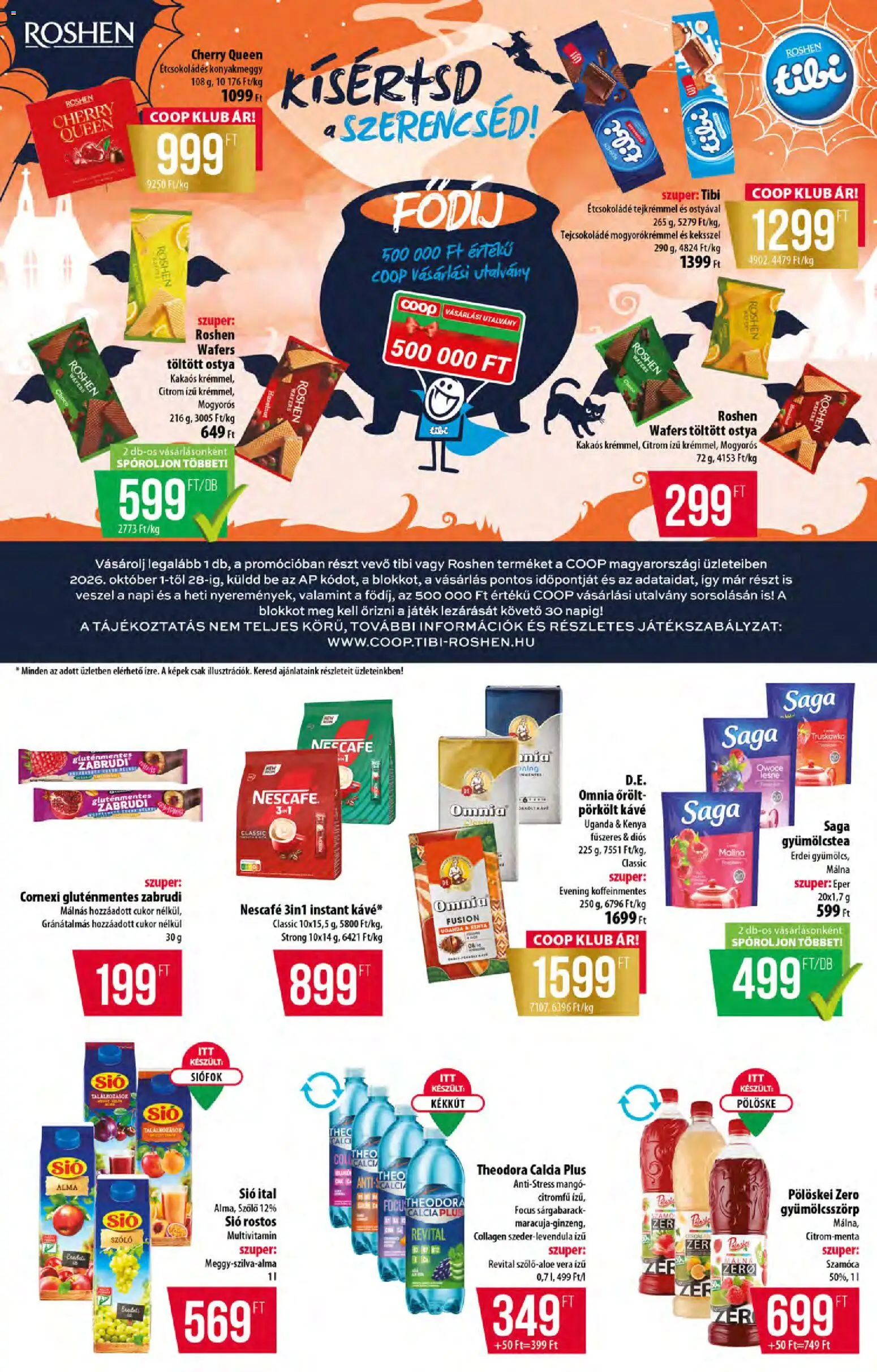 COOP akciós ujság - amely érvényes a következő dátumtól: 2026.10.01. | Oldal: 9 | Termékek: Málna, Multivitamin, Roshen, Citrom