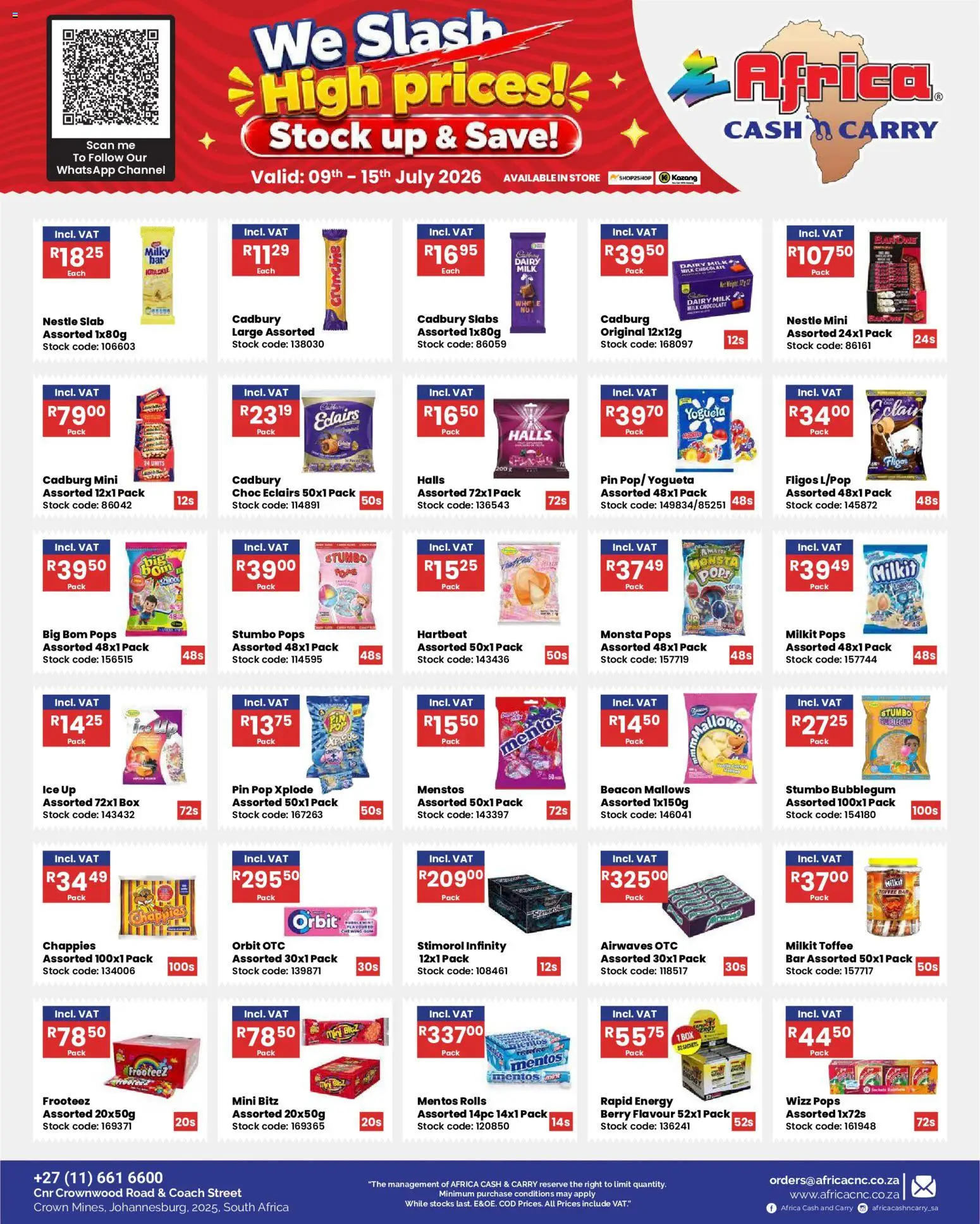 New Africa Cash & Carry catalogue – valid from 09/07/2026 | Page: 22 | Products: Box, Milk, Chocolate, Stock