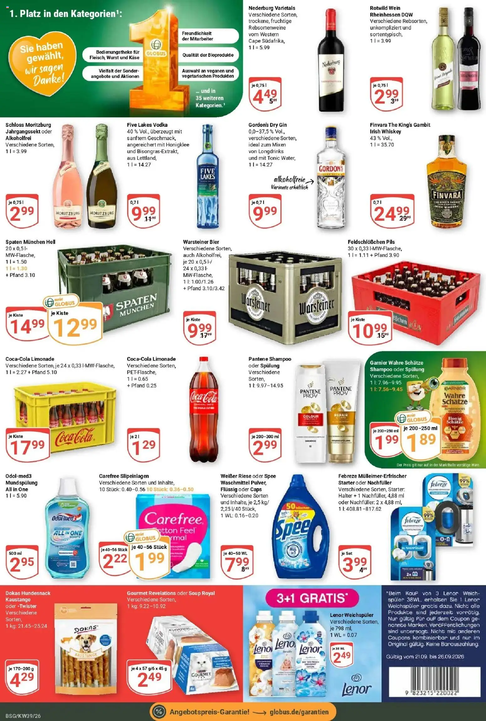 Globus Prospekt Braunschweig (ab 21.09.2026) » Angebote online | Seite: 5 | Produkte: Lenor, Bier, Pils, Spee