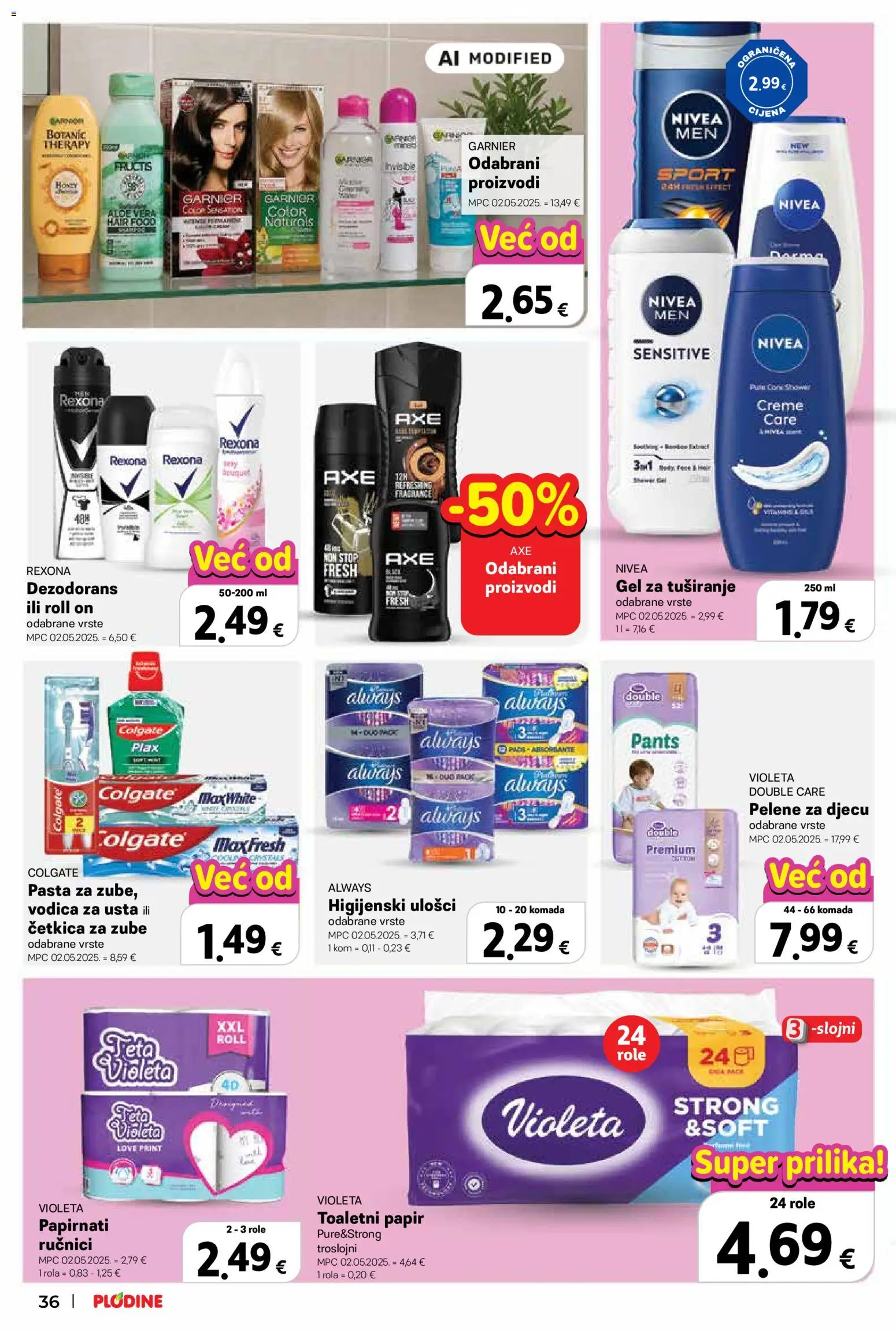 Plodine katalog | vrijedi od 06.08.2026 | Stranica: 36 | Proizvodi: Gel za tuširanje, Dezodorans, Pasta, Nivea