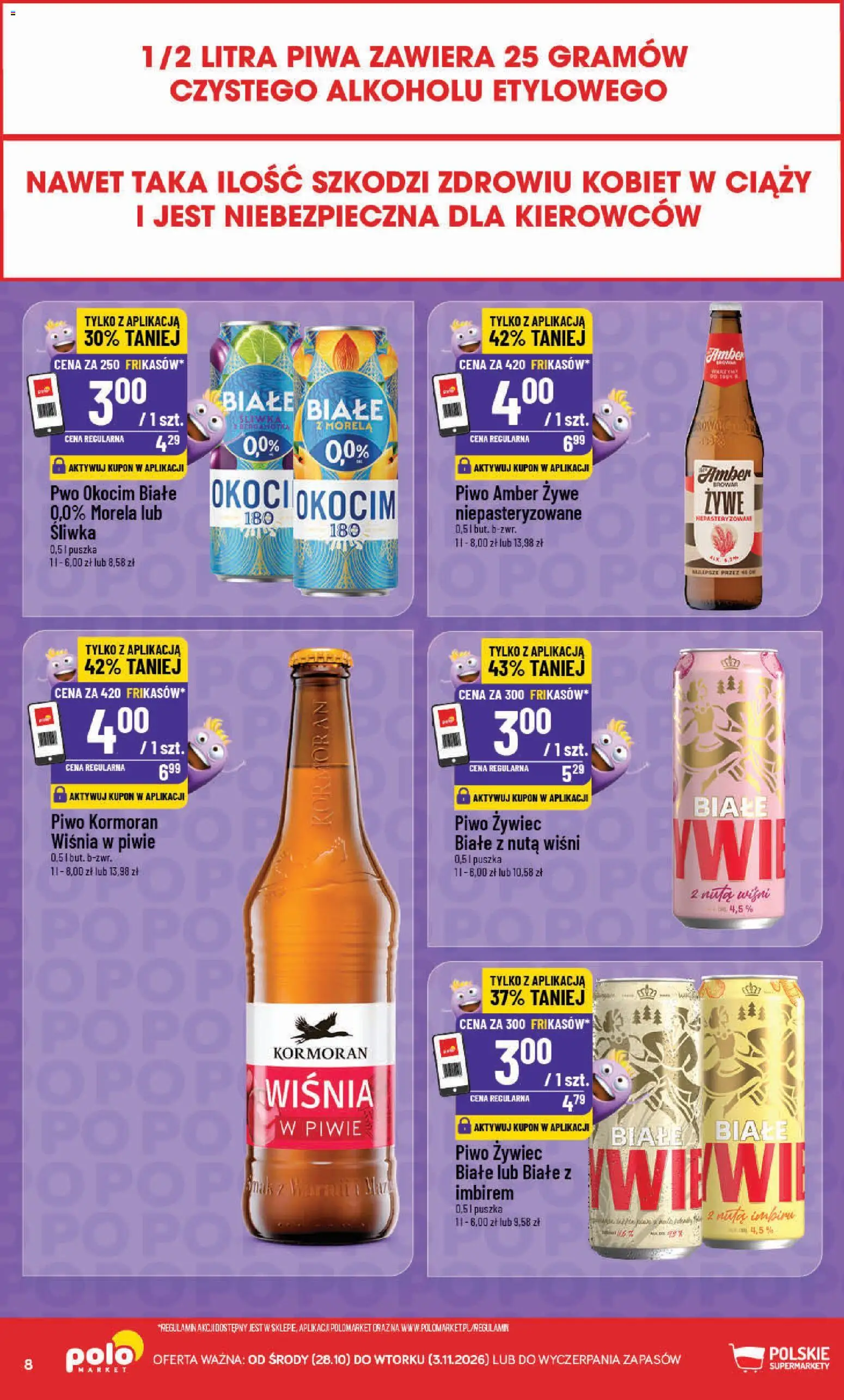 POLOmarket gazetka - Frikasowe Hity od 28.10.2026 | Strona: 8 | Produkty: Piwo