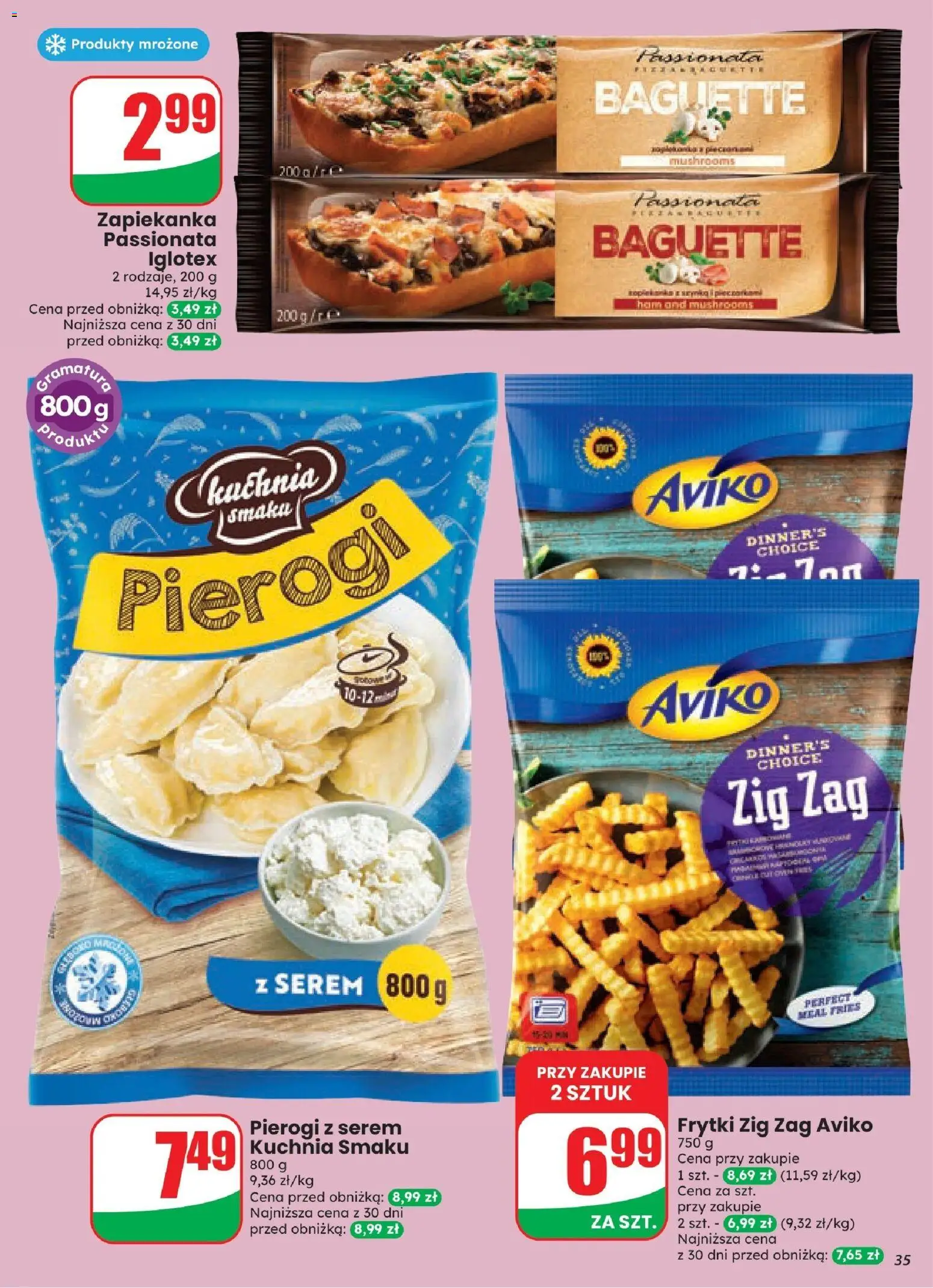 Dino gazetka od 21.10.2026 | Strona: 35 | Produkty: Serem, Pierogi, Pierogi z serem, Frytki