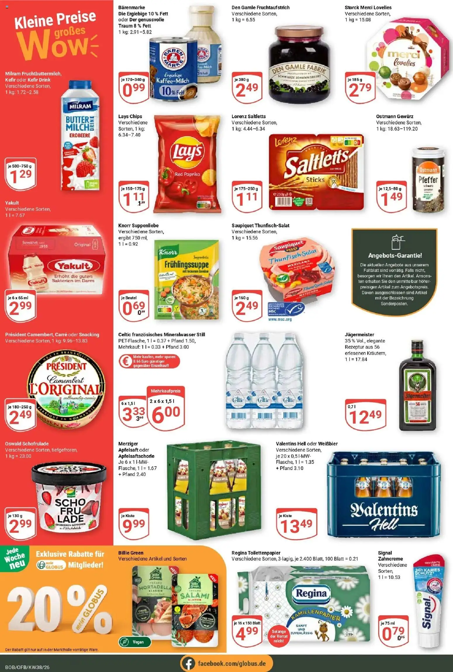 Globus Prospekt Bobenheim-Roxheim (ab 14.09.2026) » Angebote online | Seite: 2 | Produkte: Merci, Mineralwasser, Jägermeister, Toilettenpapier
