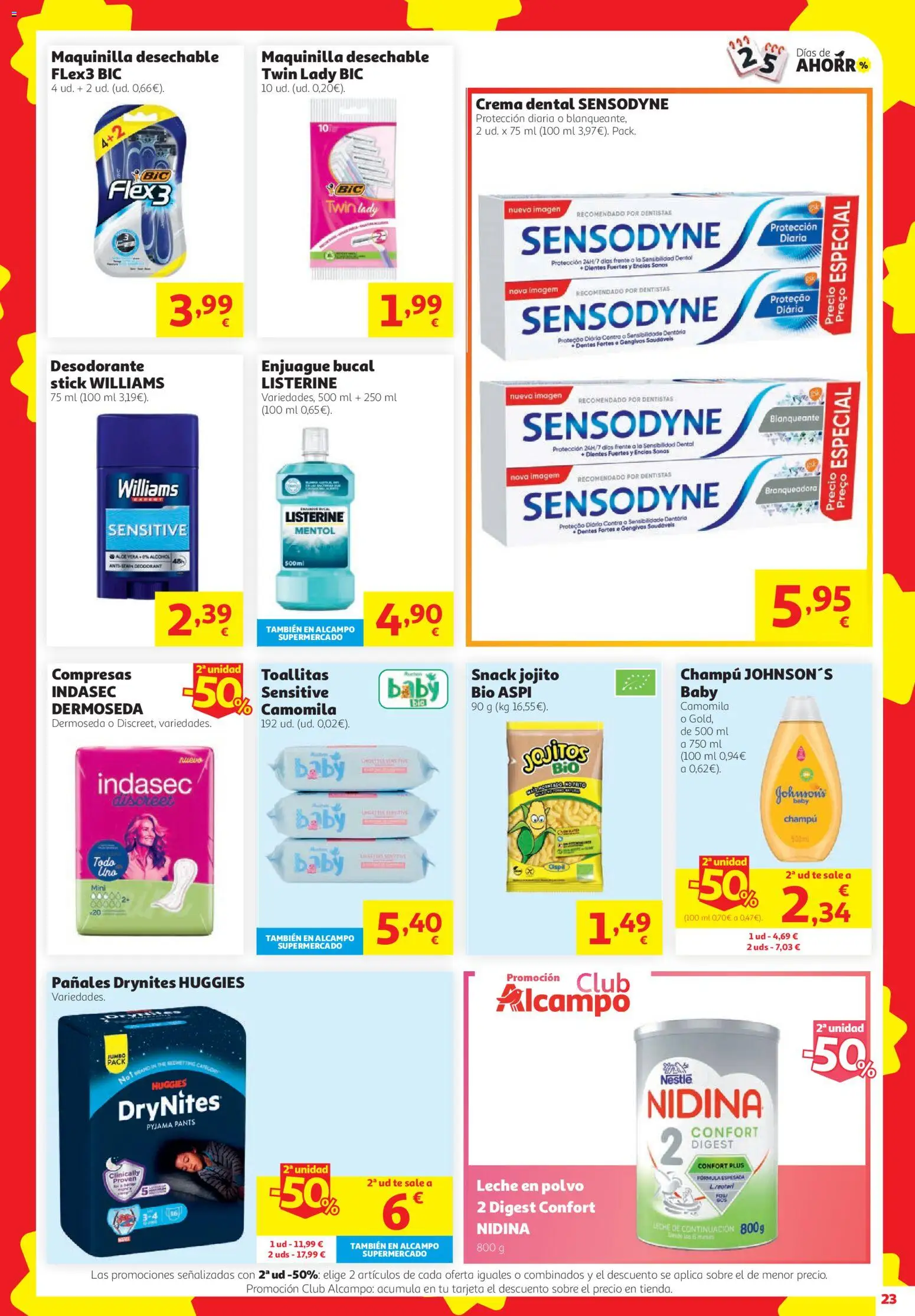 Alcampo HG Ferrol │ válido desde el 08/10/2026 | Página: 23 | Productos: Polvo, Crema, Compresas, Pañales