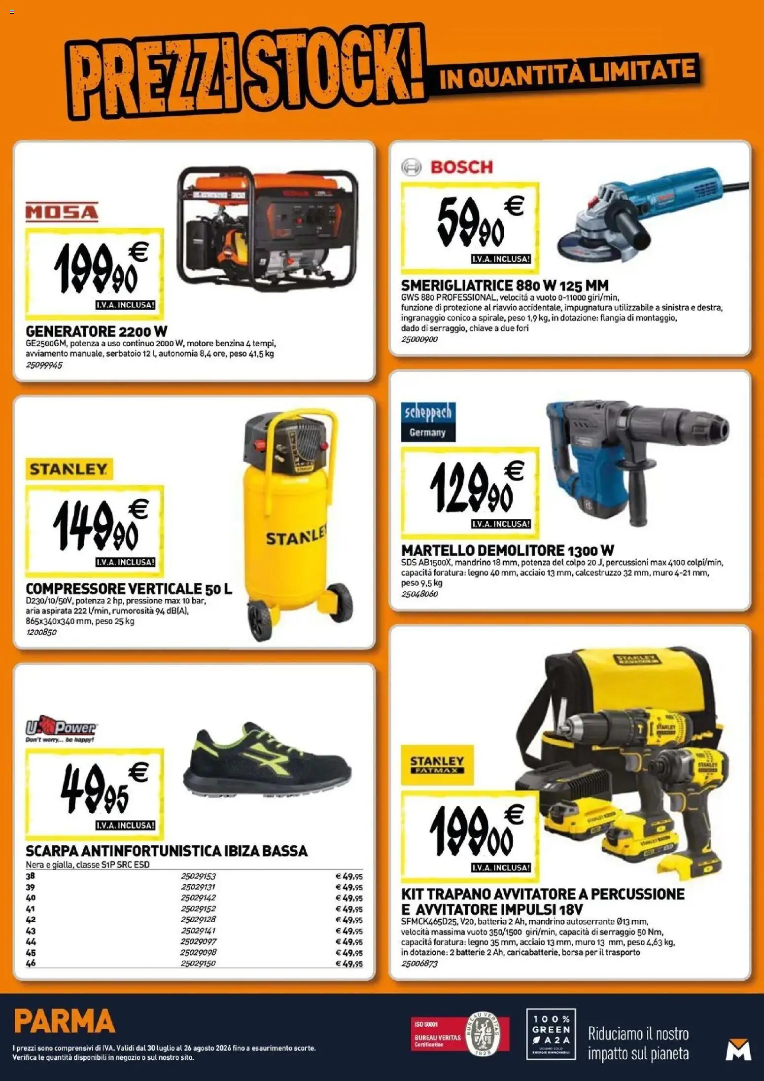 Nuovo TECNOMAT - Straordinari prezzi stock! dal 30/07/2026 > offerte anteprima 🛍️ | Pagina: 18 | Prodotti: Trapano, Martello, Smerigliatrice, Batteria
