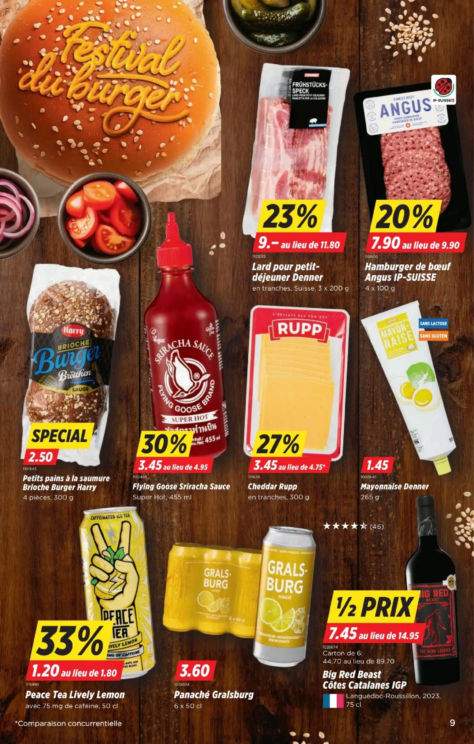 Denner aktionen FR – gültig ab 11.06.2026 | Seite: 9 | Produkte: Burger, Mayonnaise
