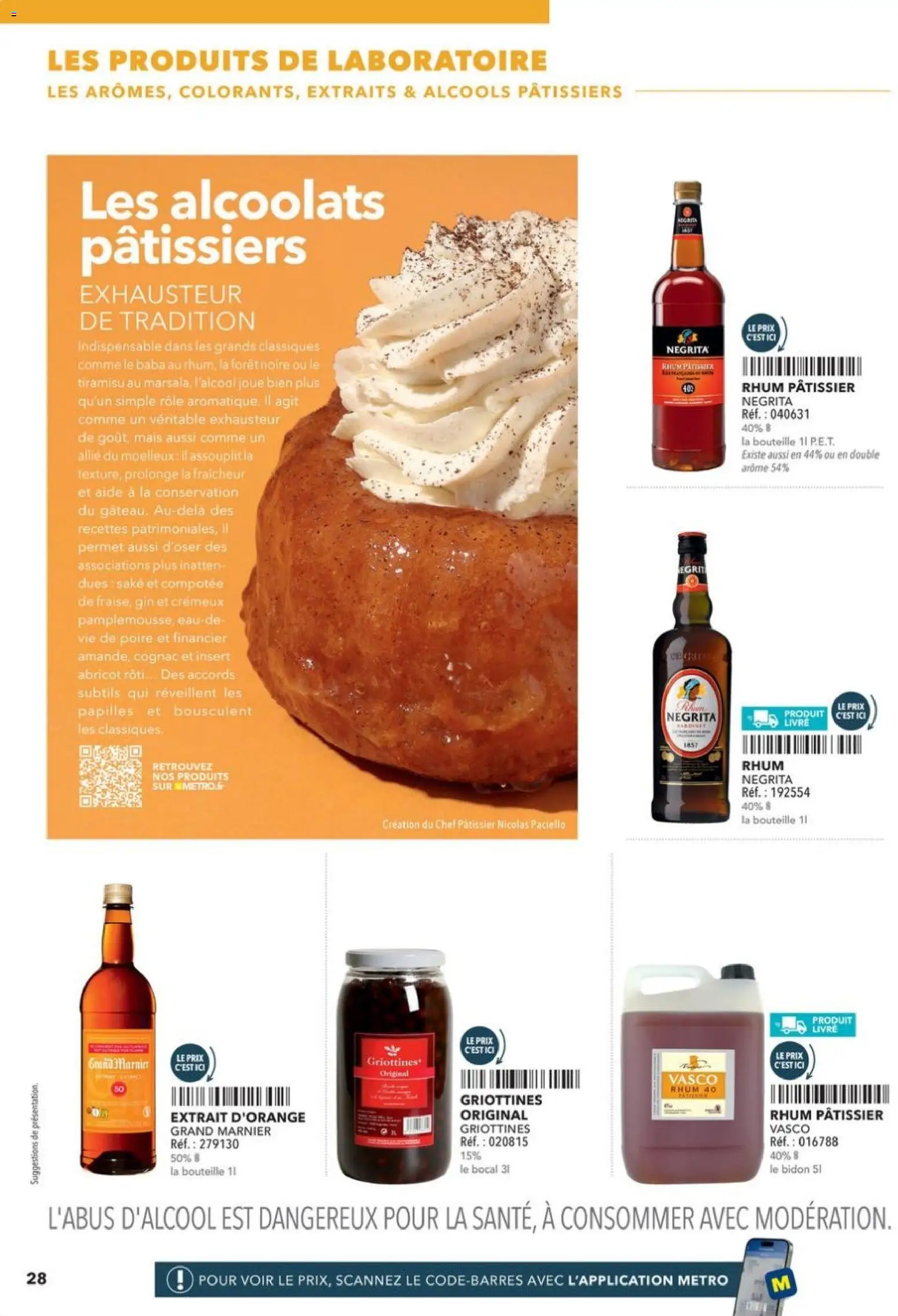 {H1} | Page: 28 | Produits: Abricot, Poire, Alcools, Gin