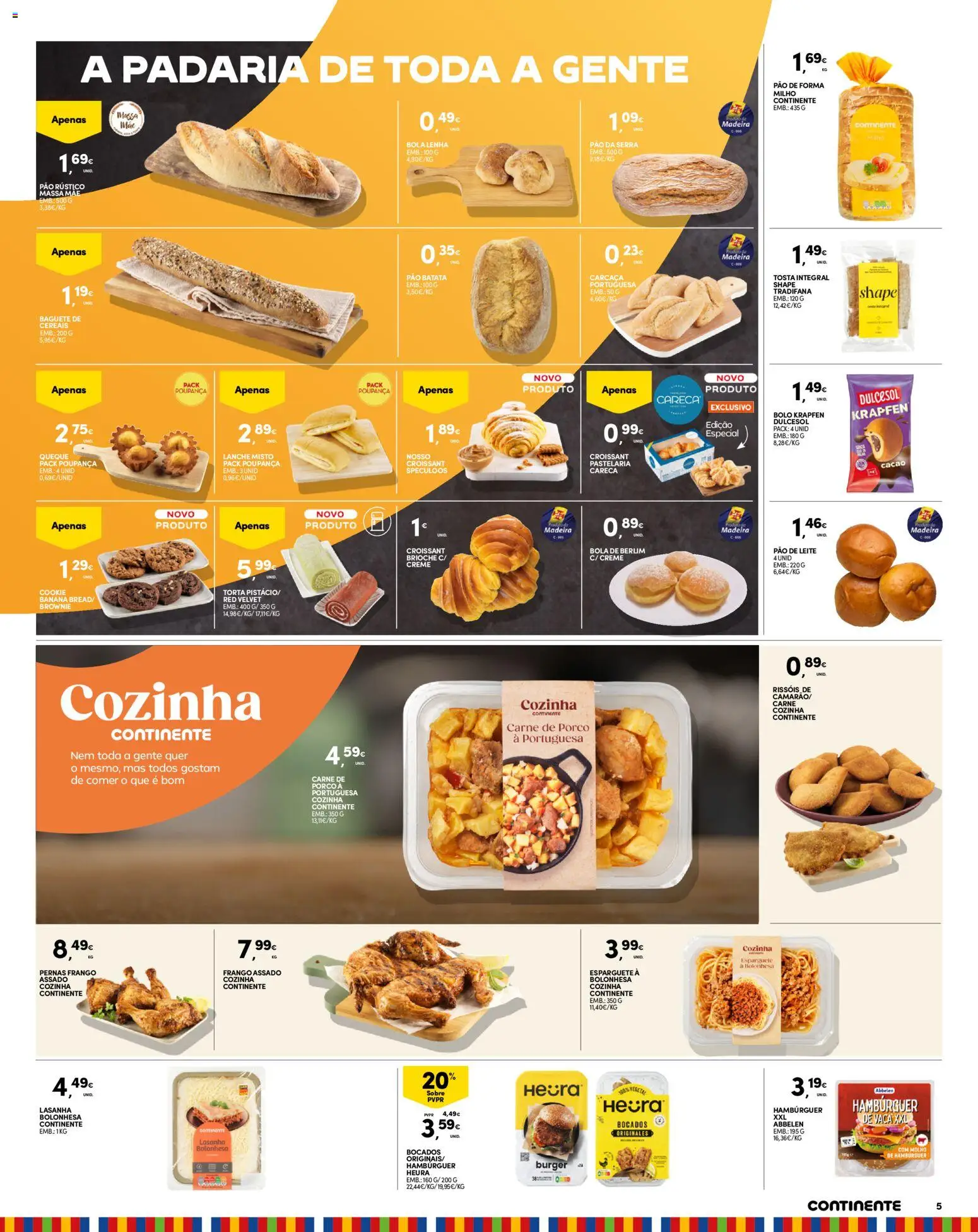 Continente Madeira │ válido de 05.05.2026 | Página: 5 | Produtos: Esparguete, Banana, Padaria, Massa