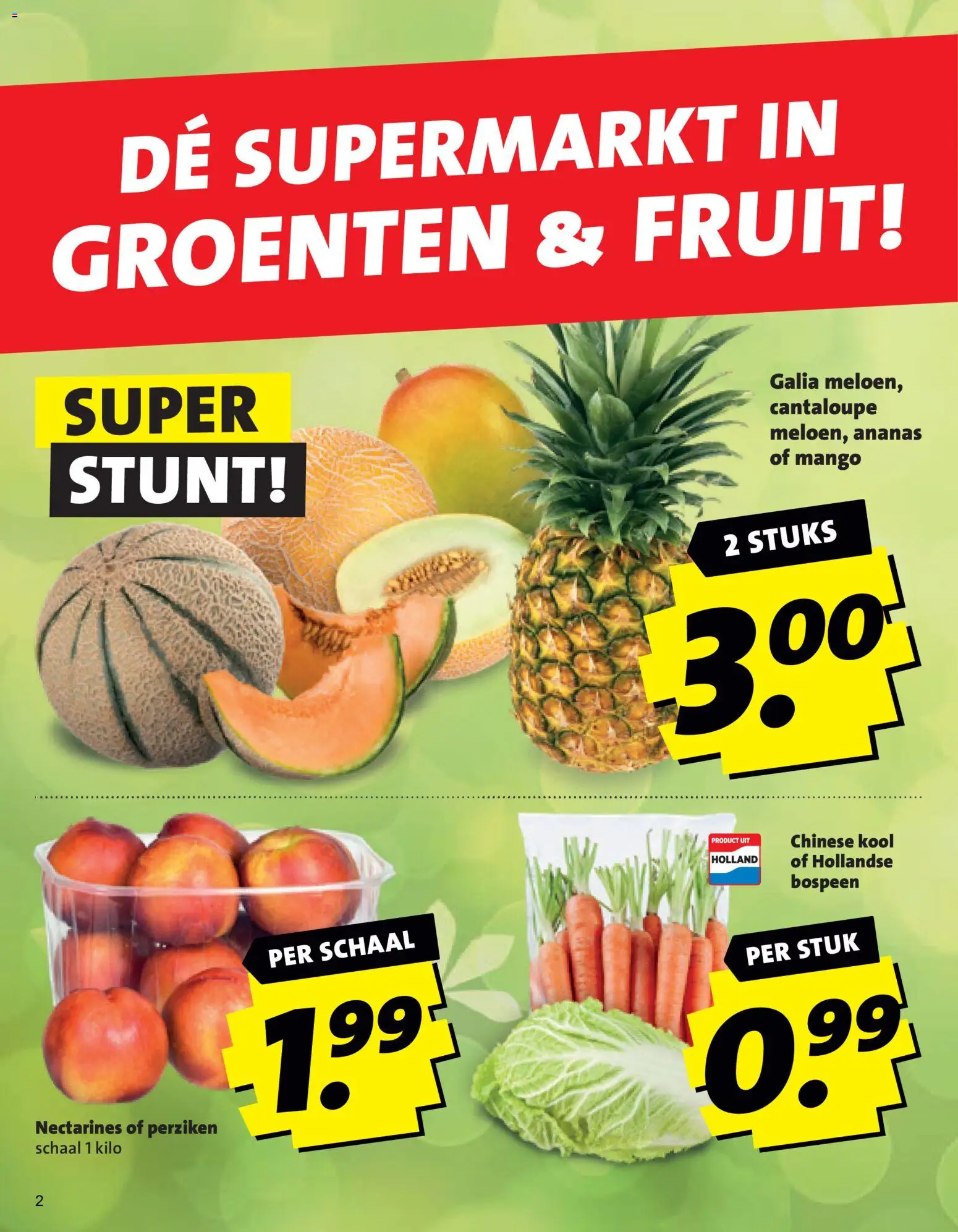 {H1} | Pagina: 2 | Producten: Schaal, Mango, Chinese kool, Perziken