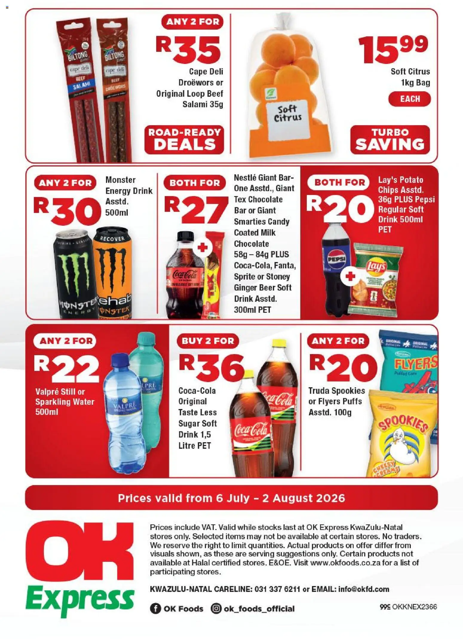 New OK Foods catalogue – valid from 06/07/2026 | Page: 4 | Products: Bag, Milk, Stoney, Chips