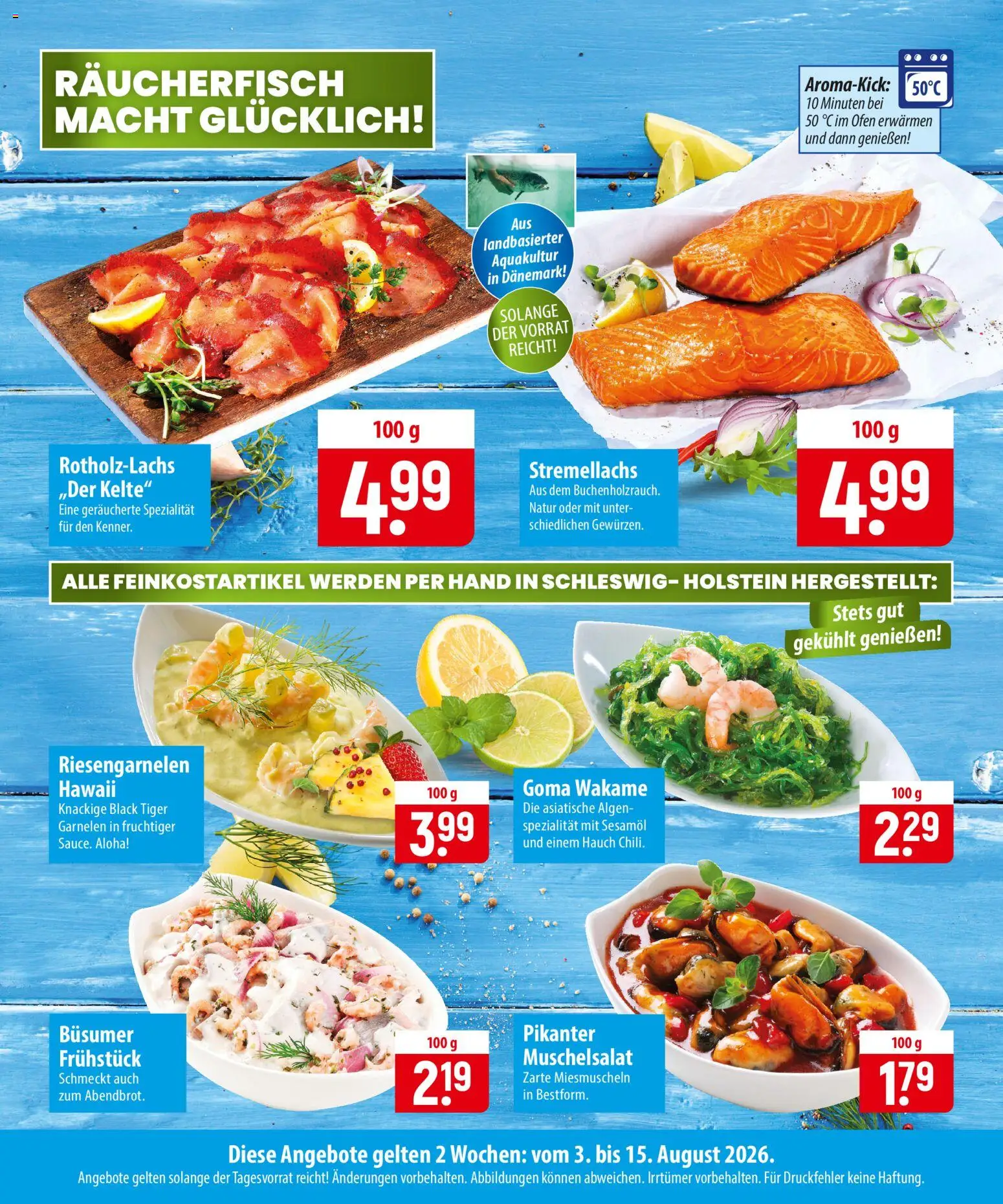 Famila Fischmarkt – gültig ab 03.08.2026 | Seite: 2 | Produkte: Ofen, Garnelen