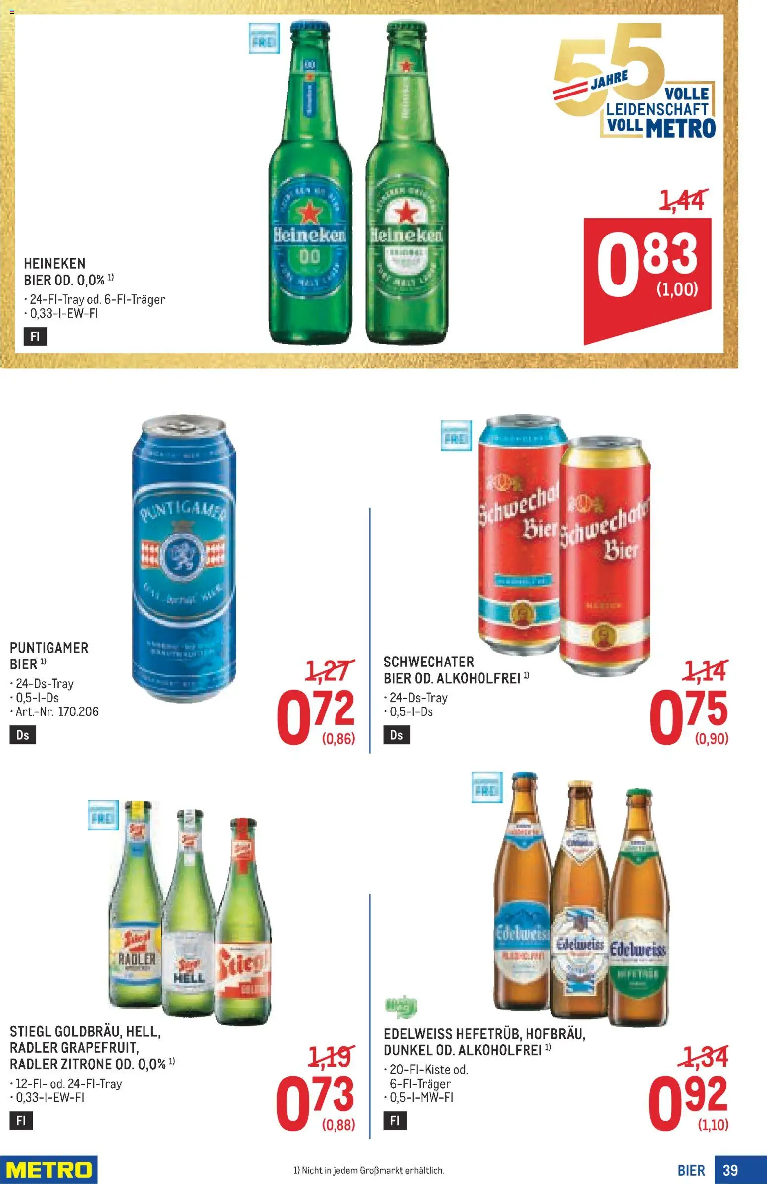 Metro angebote Profi gültig ab 01.10.2026 | Seite: 39 | Produkte: Zitrone, Radler, Bier