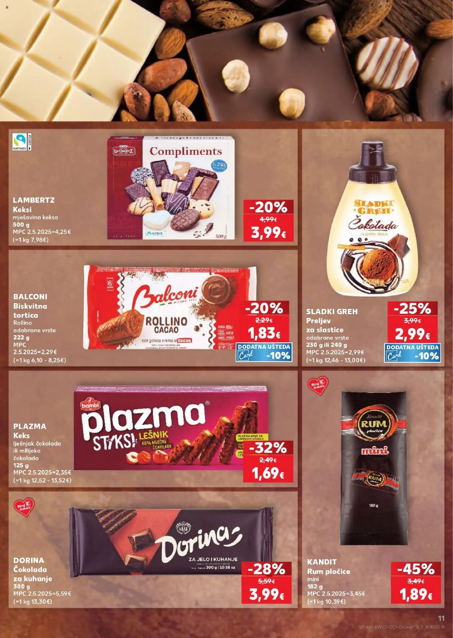 Kaufland katalog | vrijedi od 09.09.2026 | Stranica: 11 | Proizvodi: Dorina, Mlijeko, Čokolada, Pločice