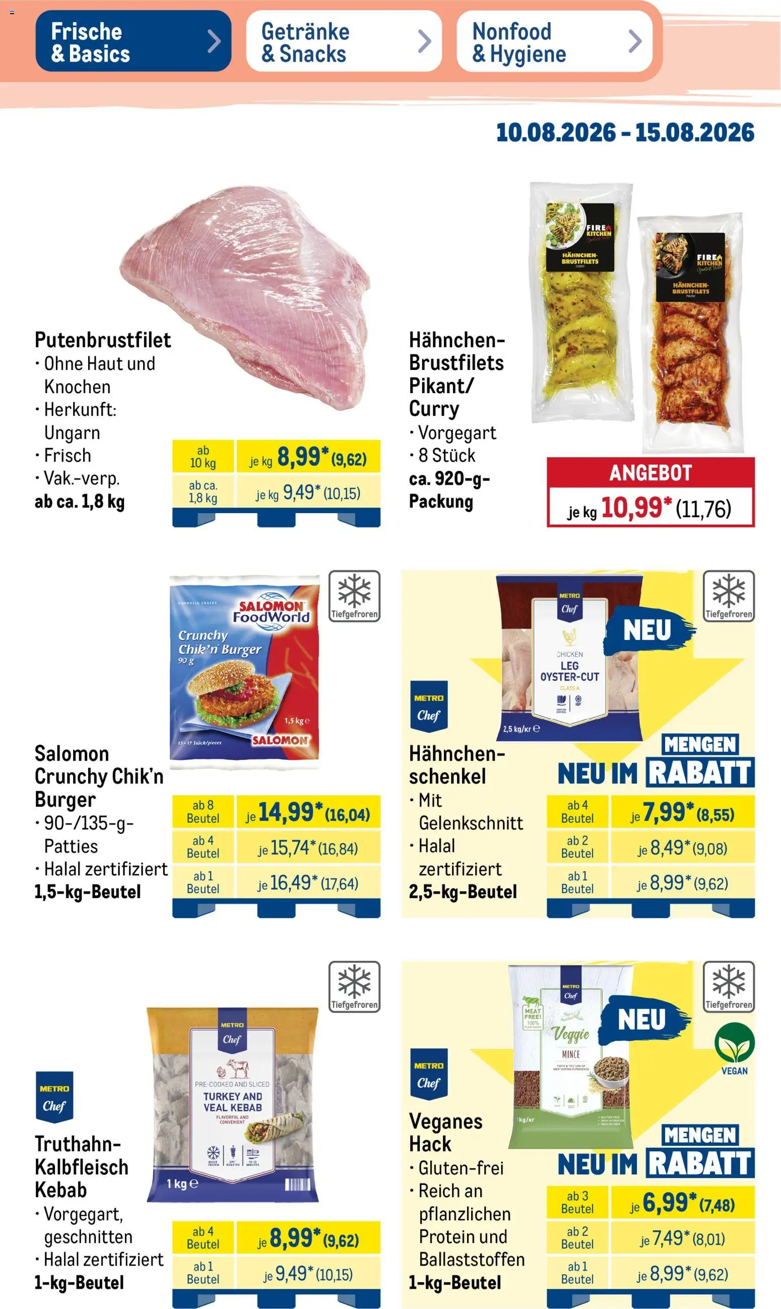 Metro Prospekt – gültig ab 10.08.2026 | Seite: 5 | Produkte: Hahnchen, Burger