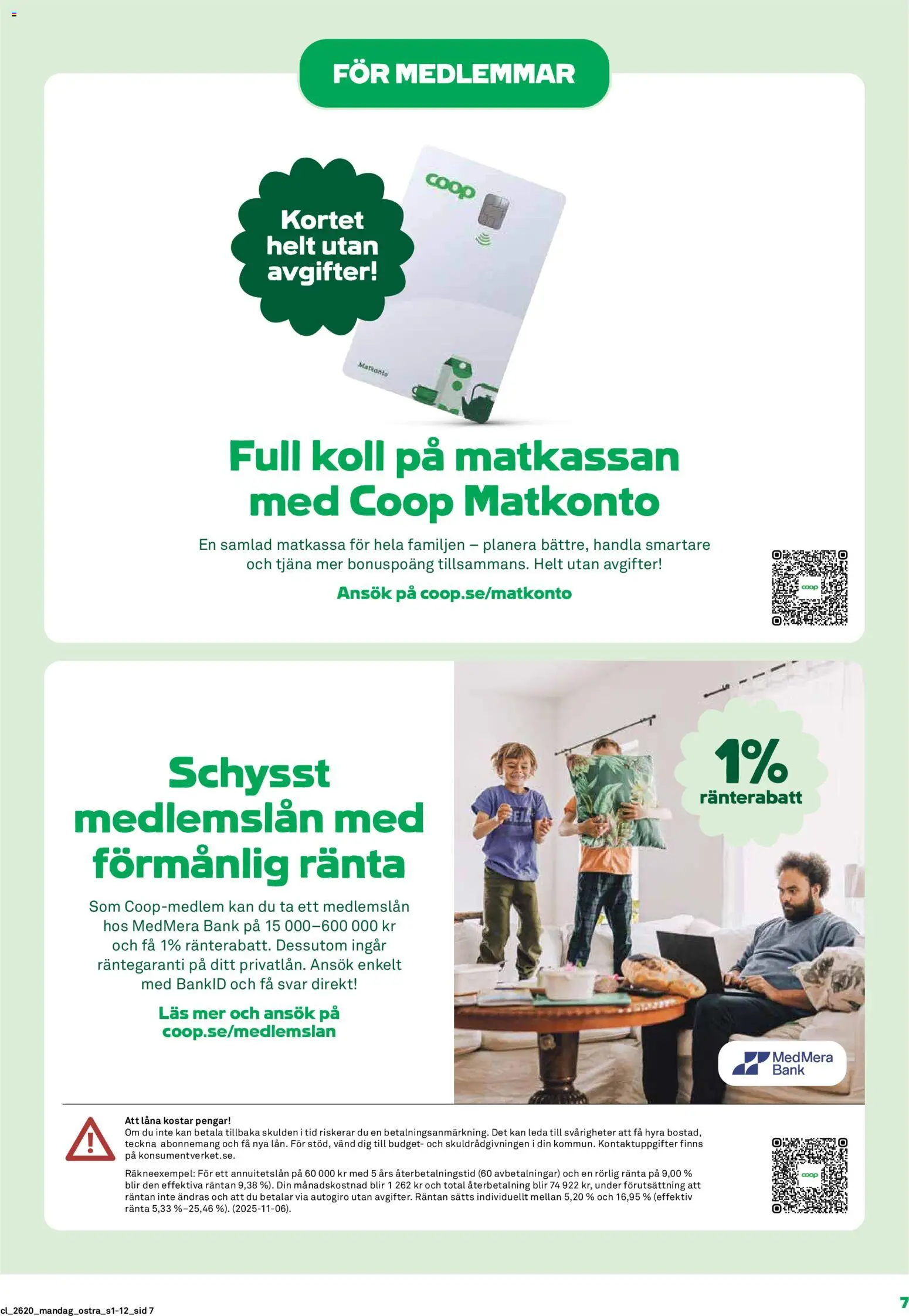 Coop Daglivs reklamblad aktuell från 11.05.2026 | Sida: 7 | Produkter: Bänk